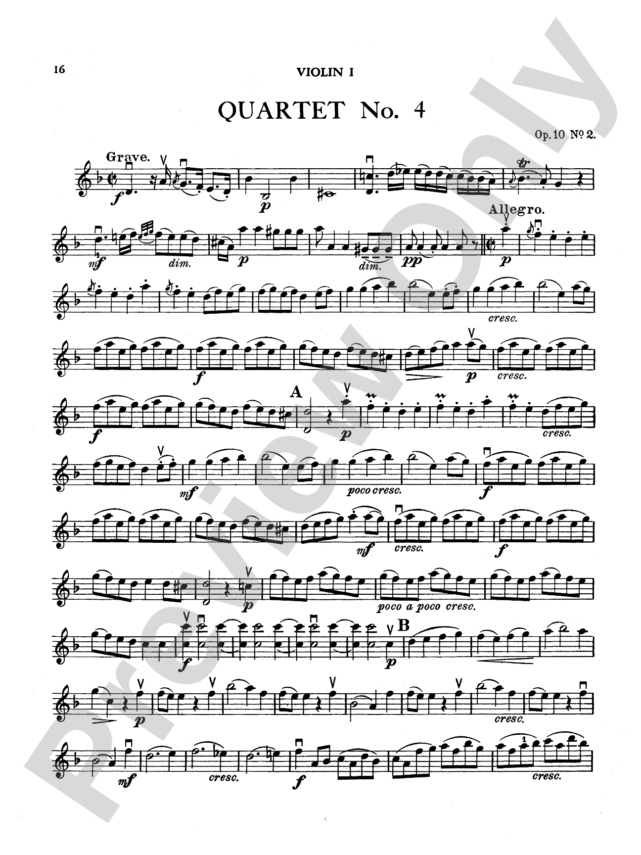 Boccherini: Nine Selected String Quartets