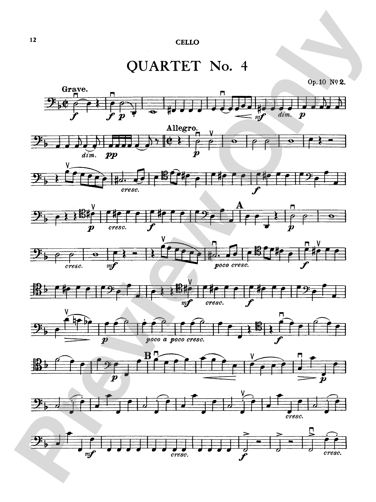 Boccherini: Nine Selected String Quartets