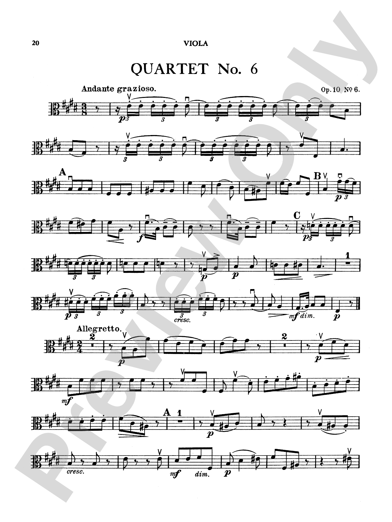 Boccherini: Nine Selected String Quartets