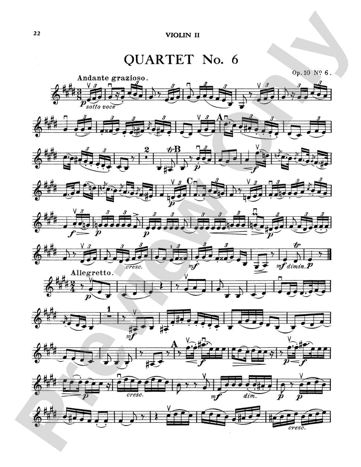 Boccherini: Nine Selected String Quartets