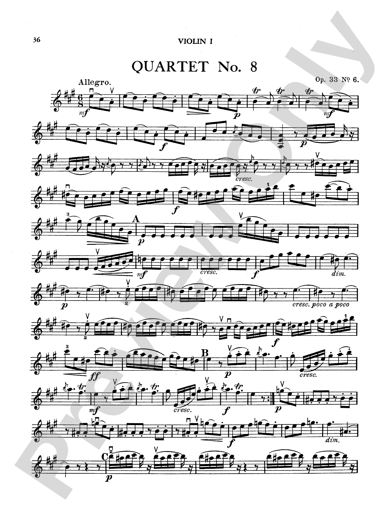 Boccherini: Nine Selected String Quartets