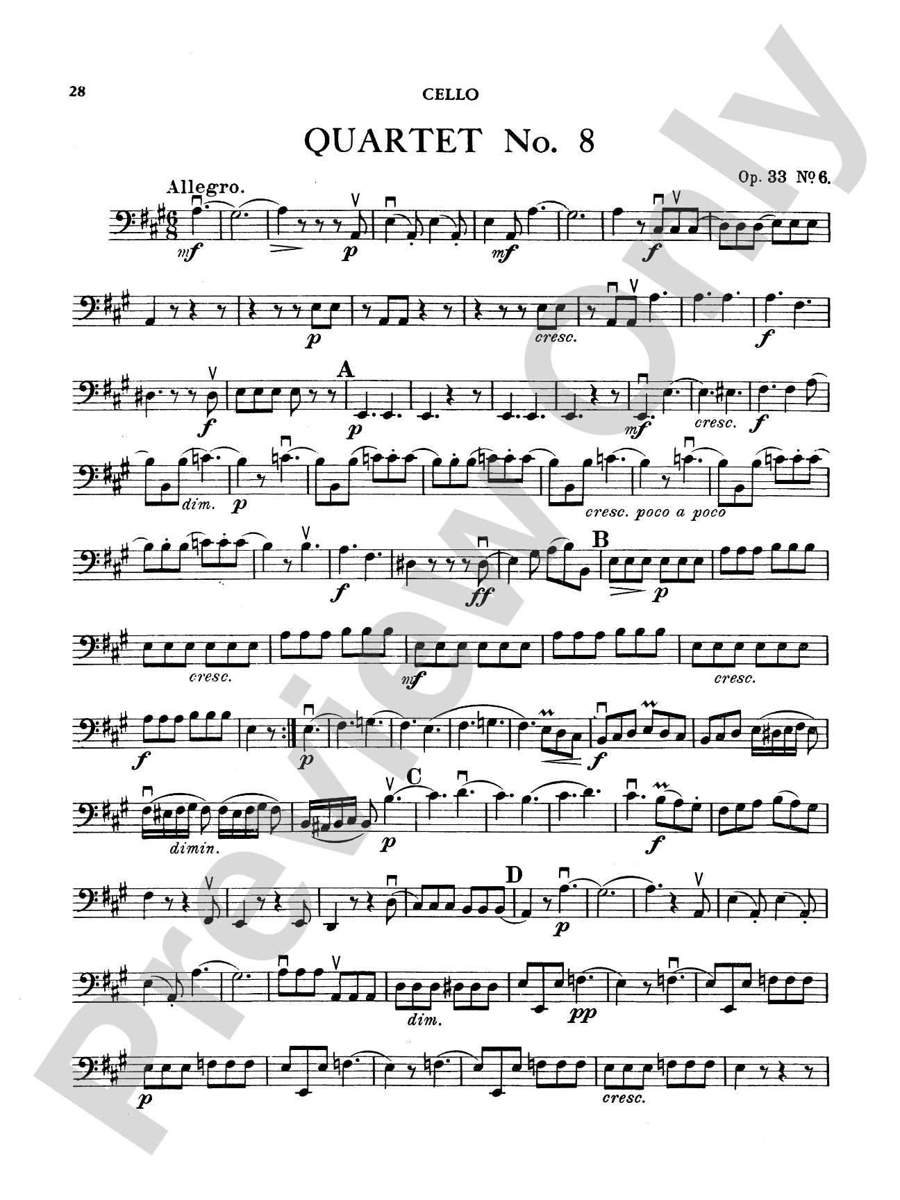 Boccherini: Nine Selected String Quartets