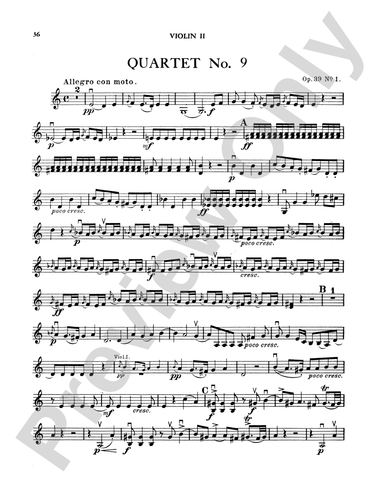 Boccherini: Nine Selected String Quartets