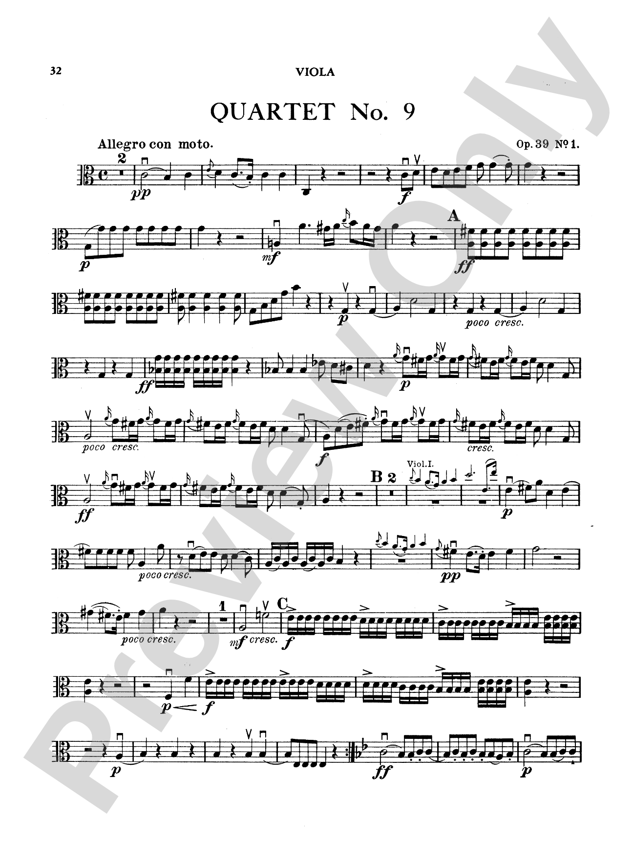 Boccherini: Nine Selected String Quartets