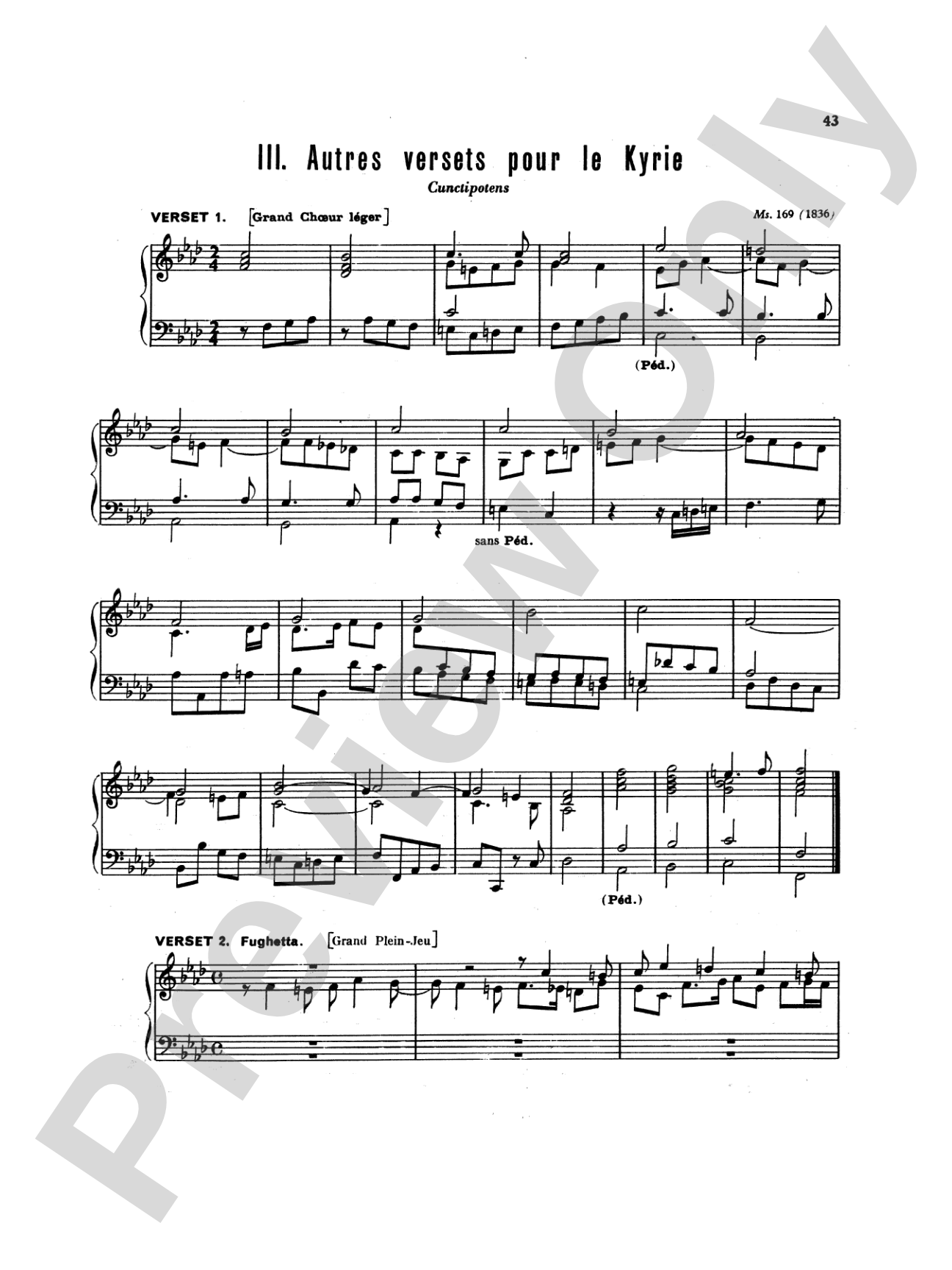 Boëly: Liturgical Service, Volume II: Organ Book