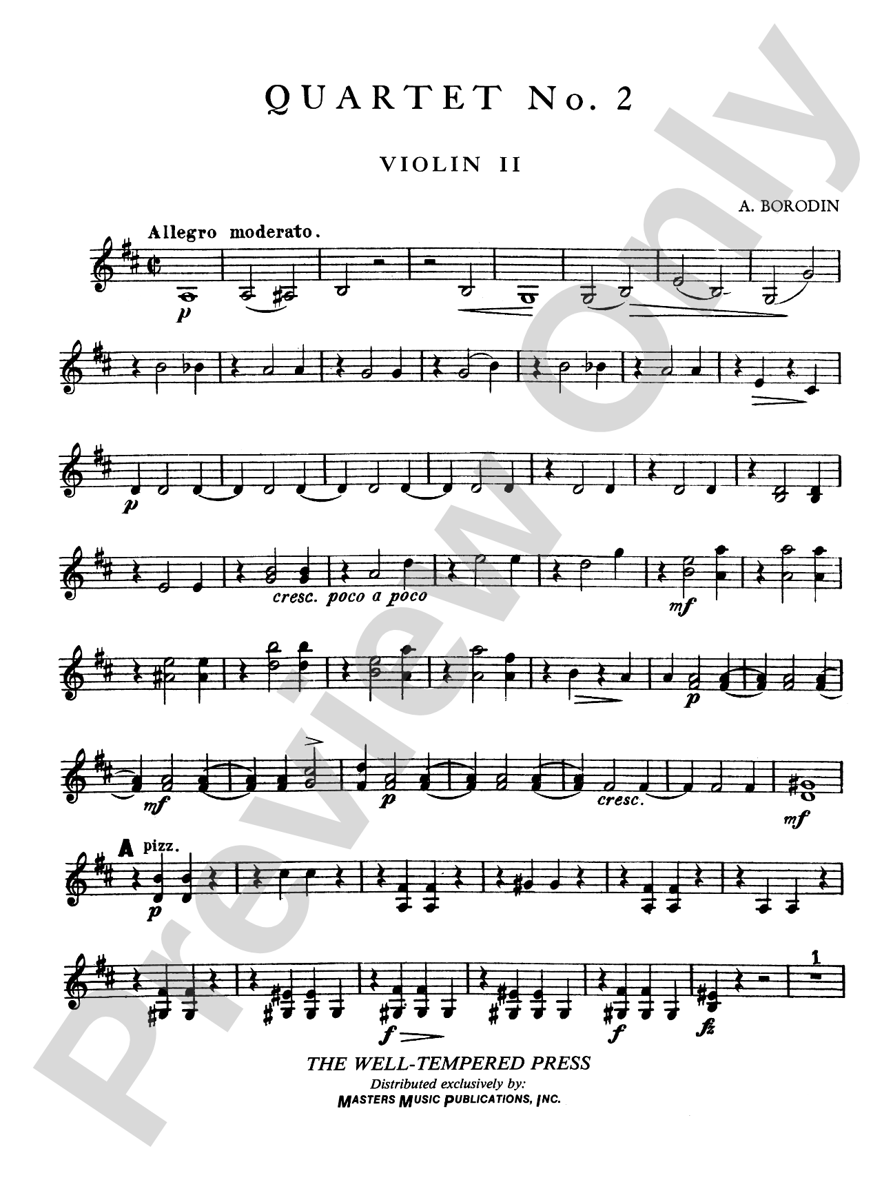 Borodin: String Quartet No. 2 in D Major