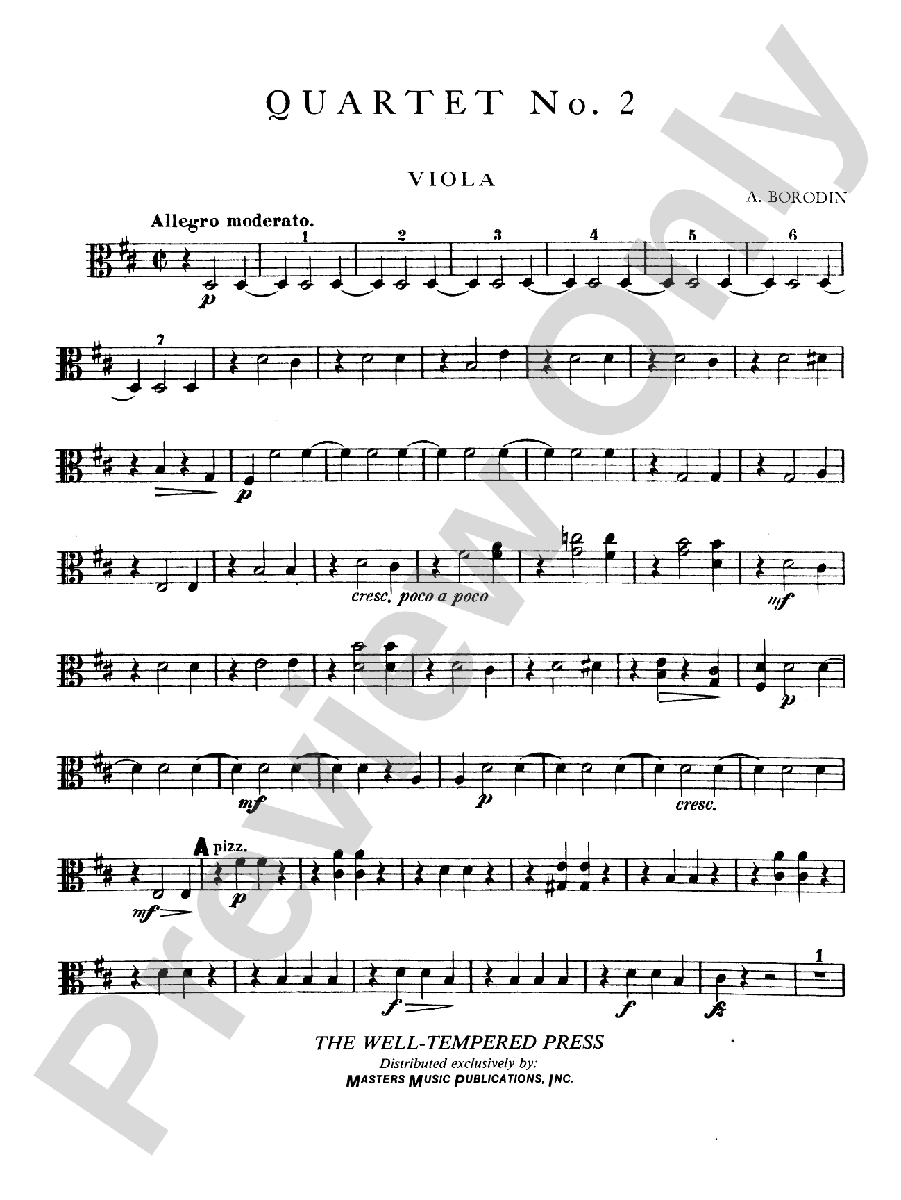 Borodin: String Quartet No. 2 in D Major