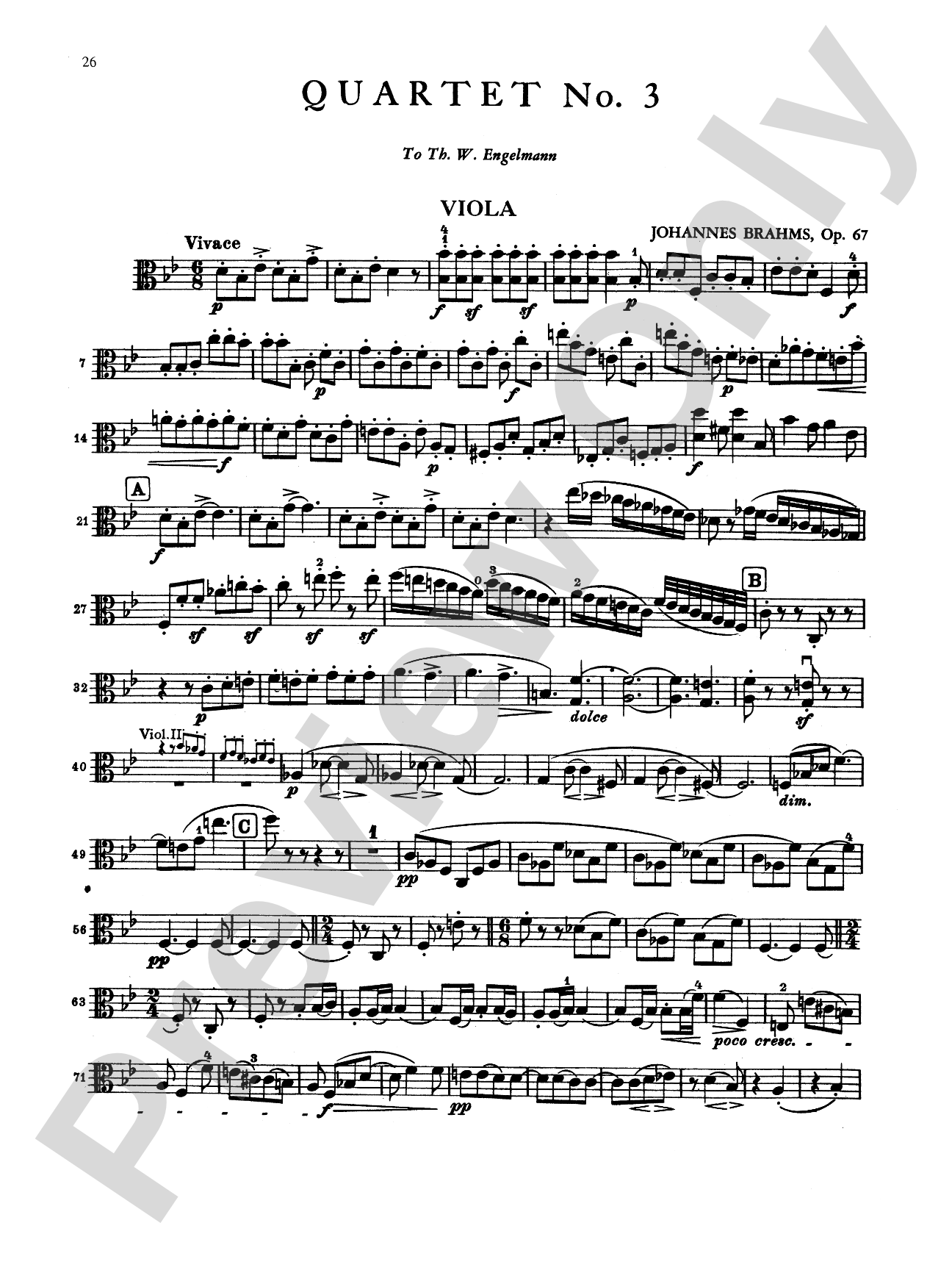 Brahms: Three String Quartets, Op. 51, Nos. 1 & 2, Op. 67