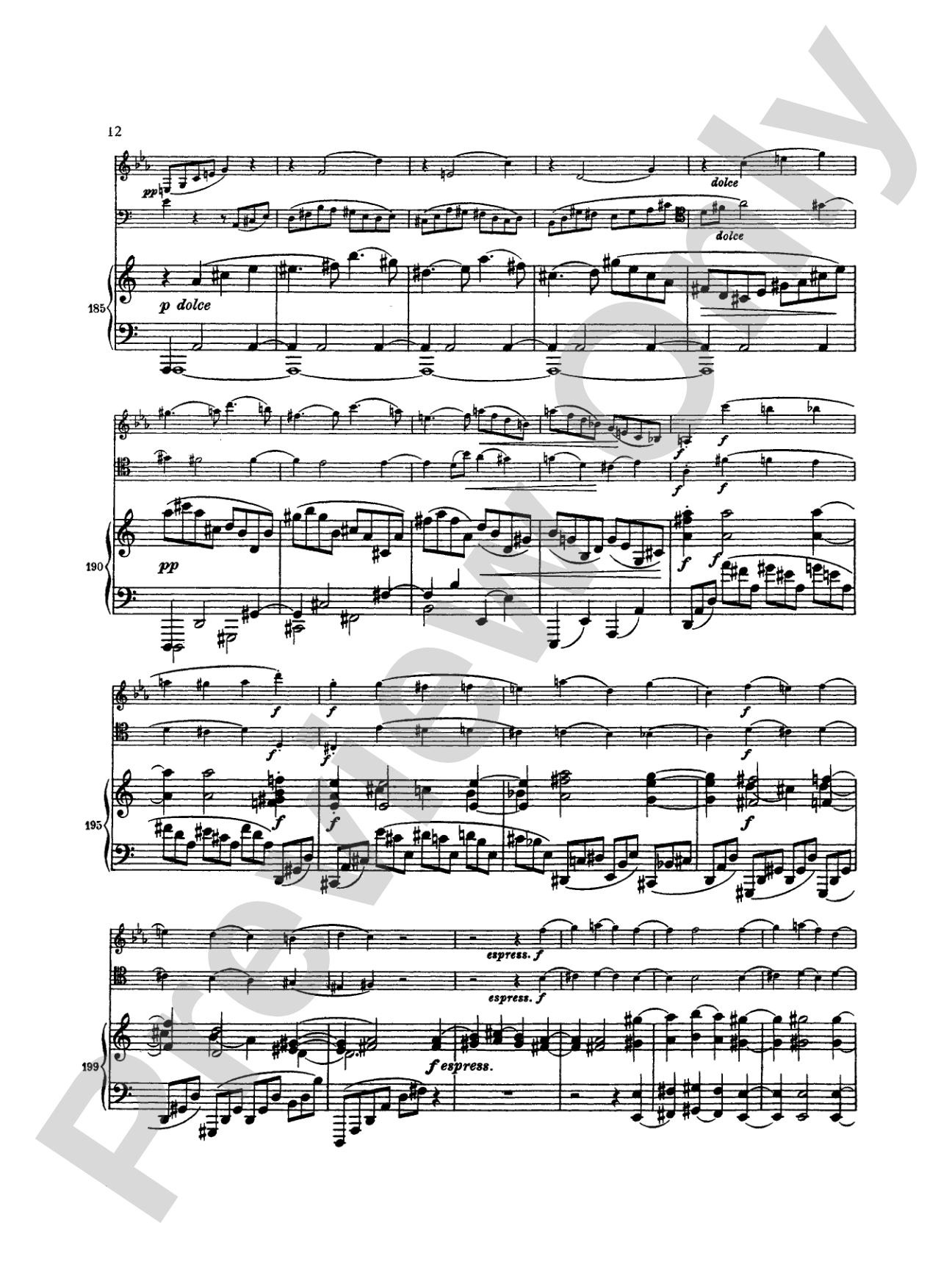 Brahms: Trio in A Minor, Op. 114: Chamber Trio Book