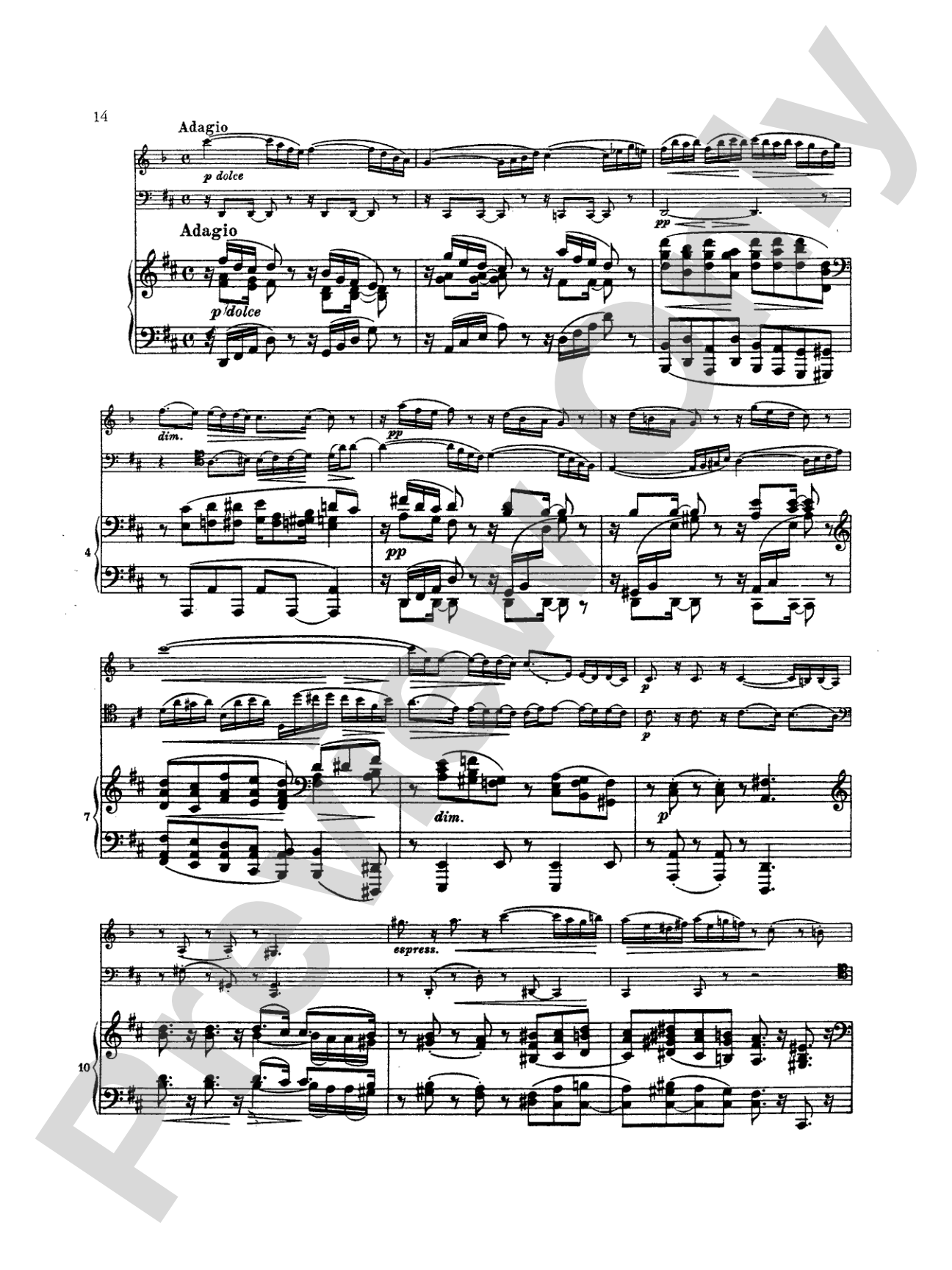 Brahms: Trio in A Minor, Op. 114: Chamber Trio Book