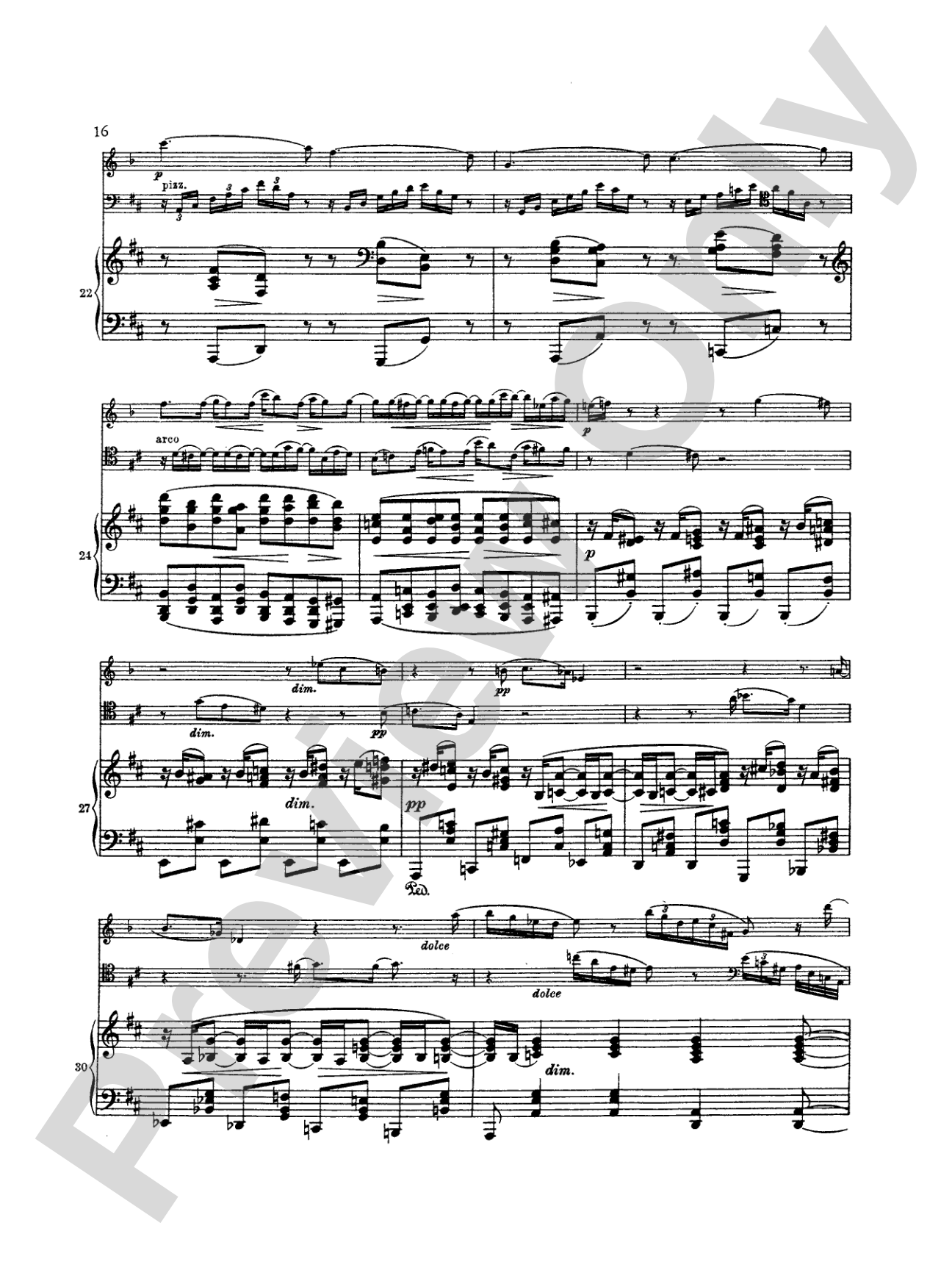 Brahms: Trio in A Minor, Op. 114: Chamber Trio Book