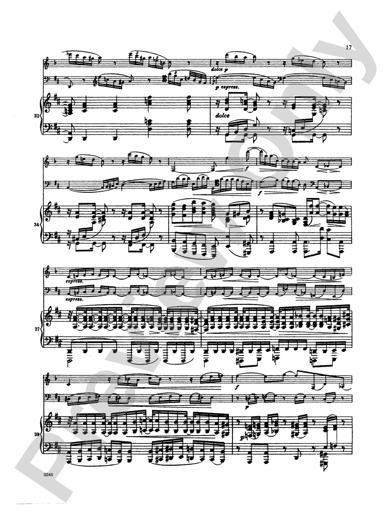 Brahms: Trio in A Minor, Op. 114: Chamber Trio Book