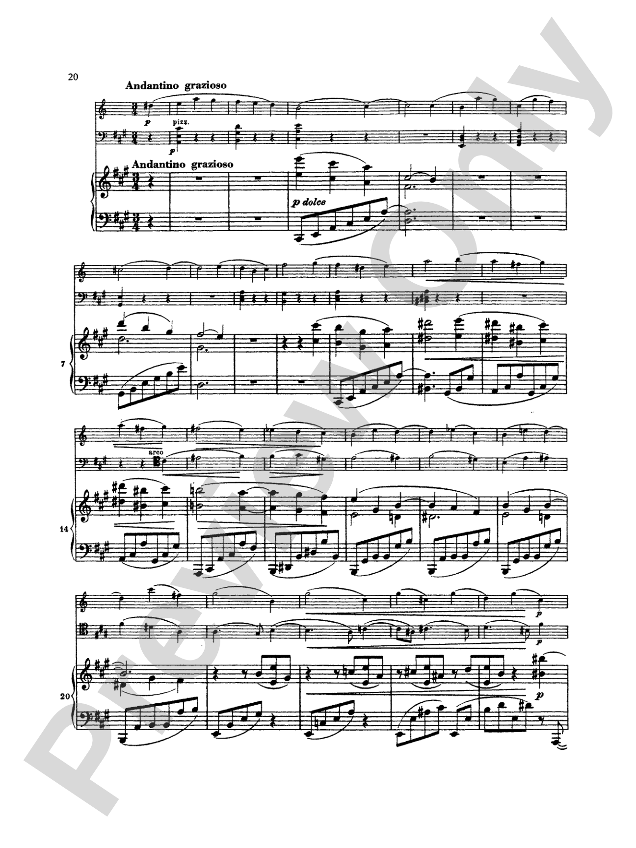 Brahms: Trio in A Minor, Op. 114: Chamber Trio Book