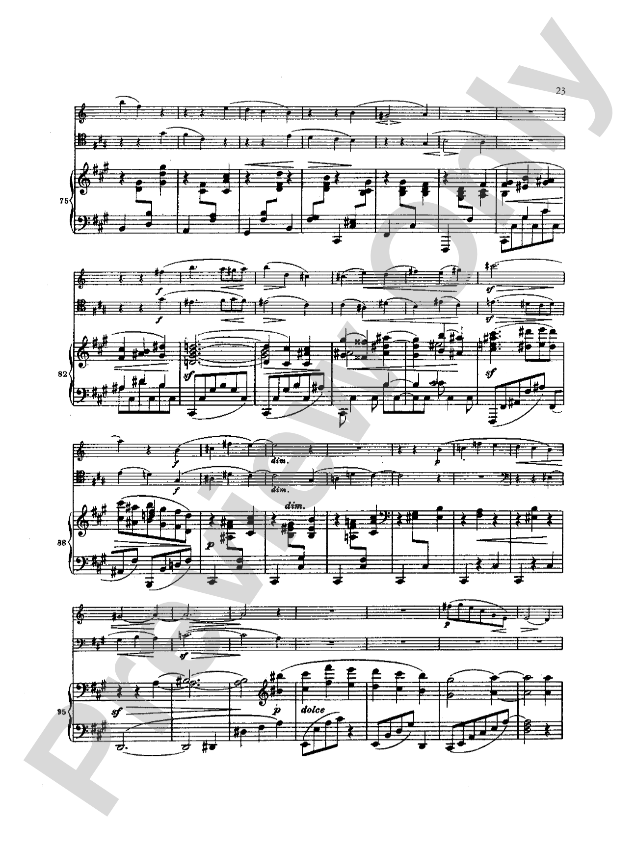 Brahms: Trio in A Minor, Op. 114: Chamber Trio Book