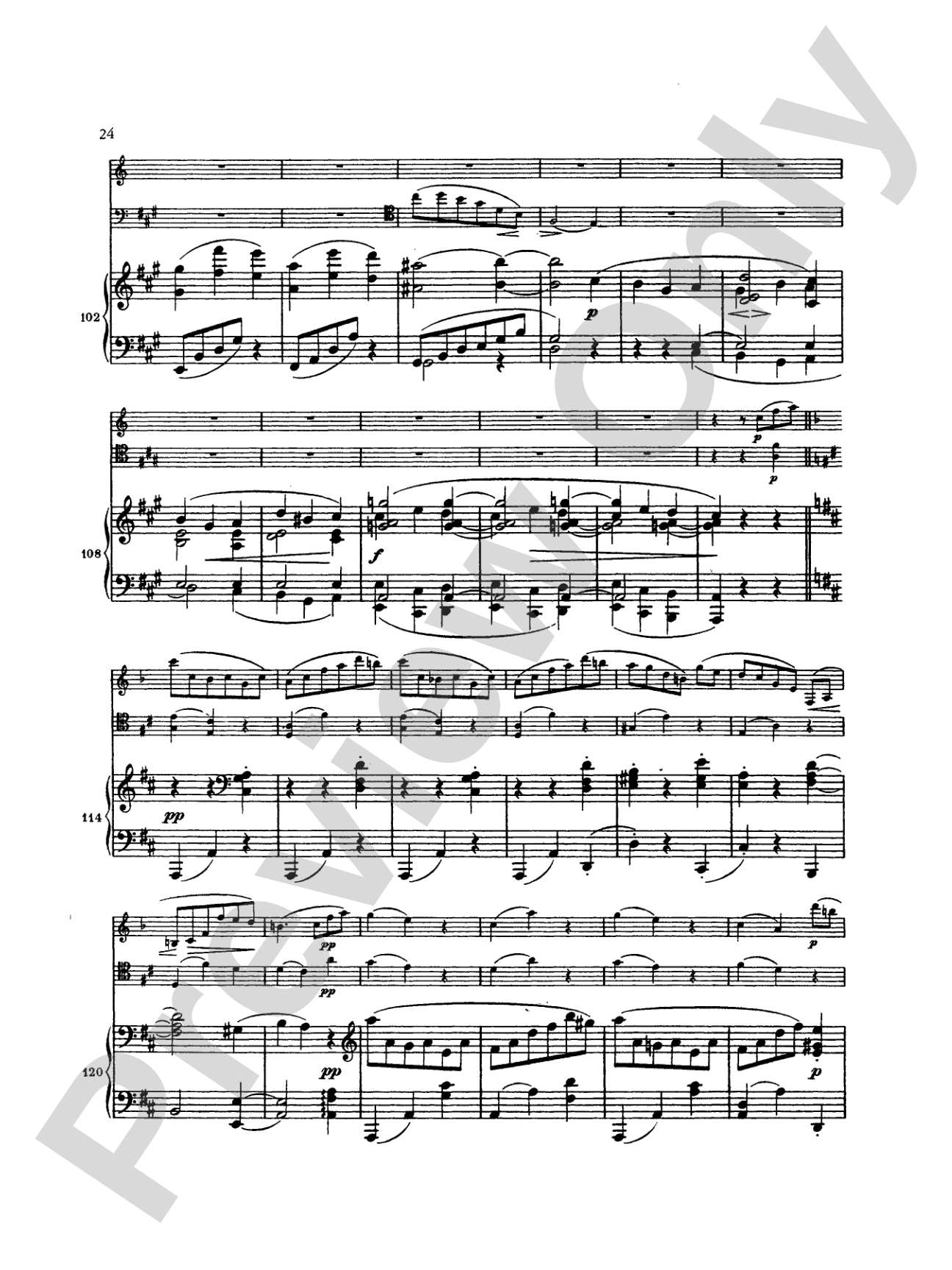 Brahms: Trio in A Minor, Op. 114: Chamber Trio Book