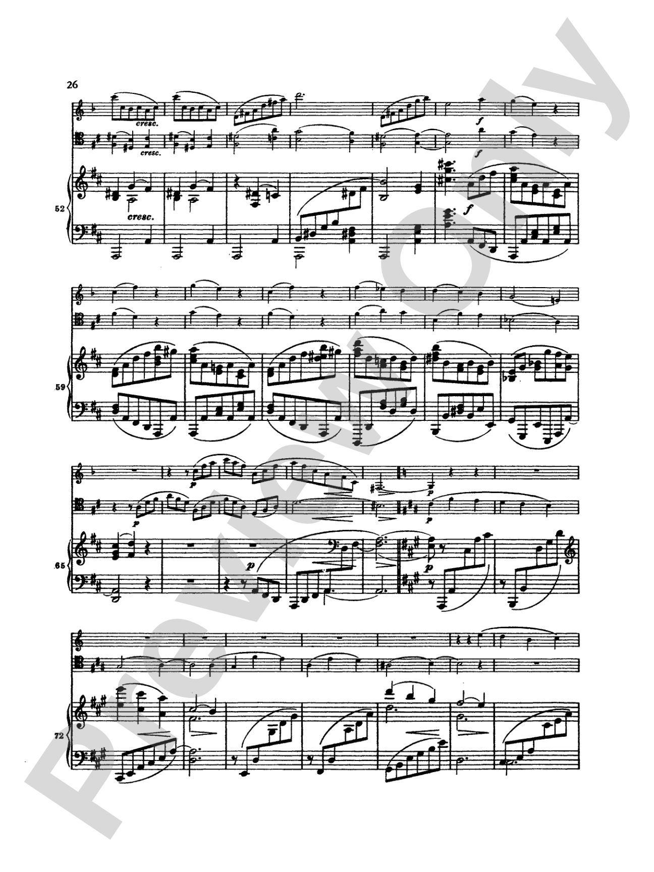 Brahms: Trio in A Minor, Op. 114: Chamber Trio Book