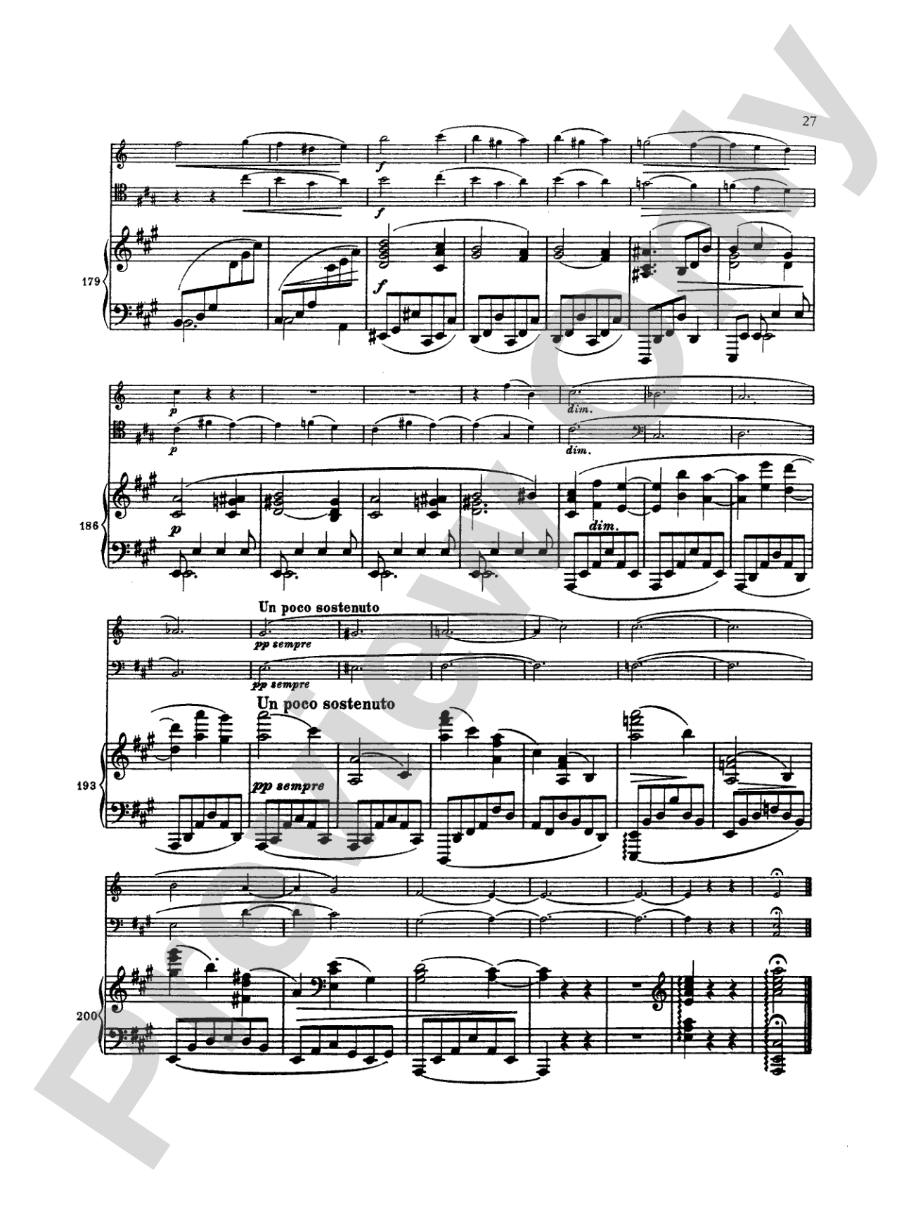 Brahms: Trio in A Minor, Op. 114: Chamber Trio Book