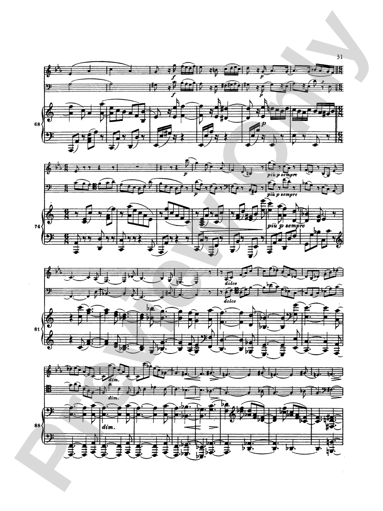 Brahms: Trio in A Minor, Op. 114: Chamber Trio Book