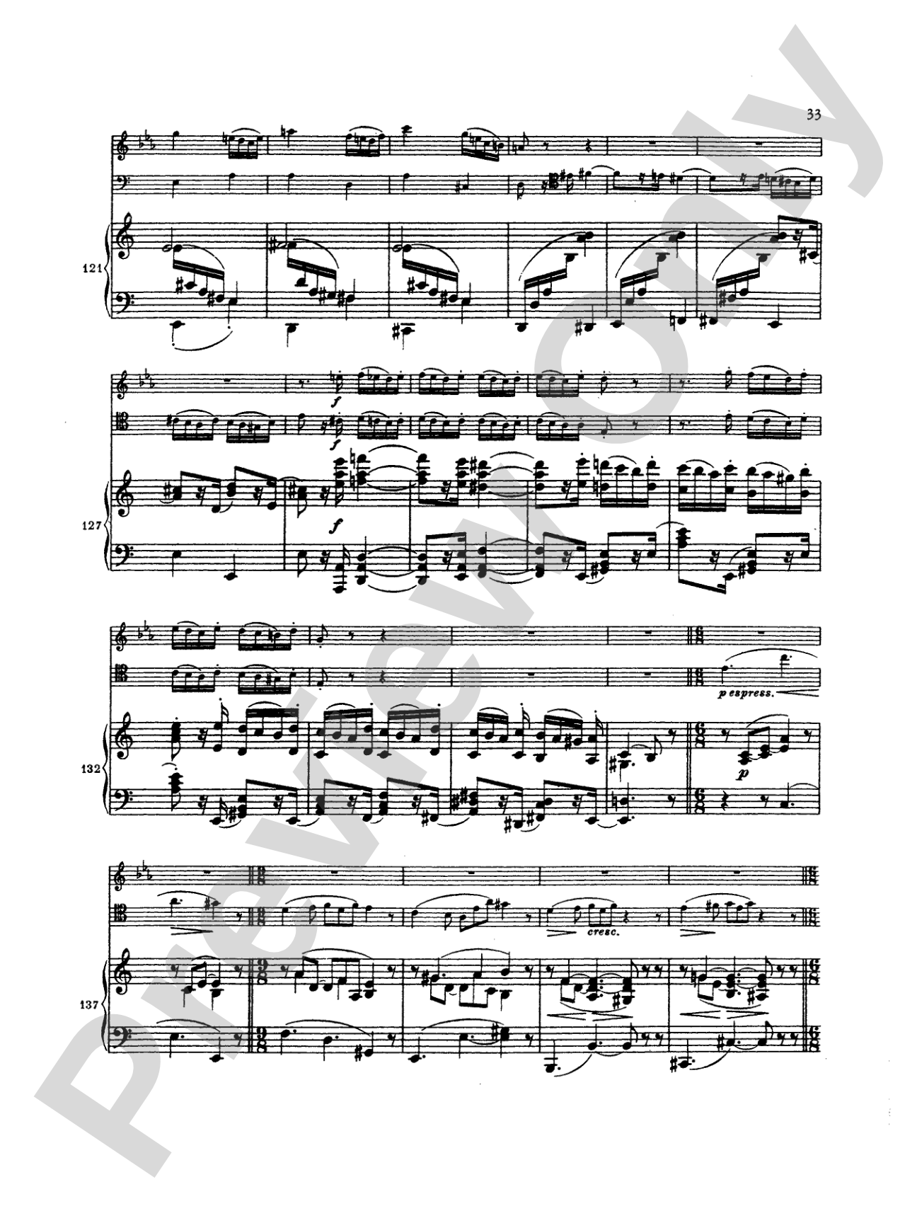 Brahms: Trio in A Minor, Op. 114: Chamber Trio Book