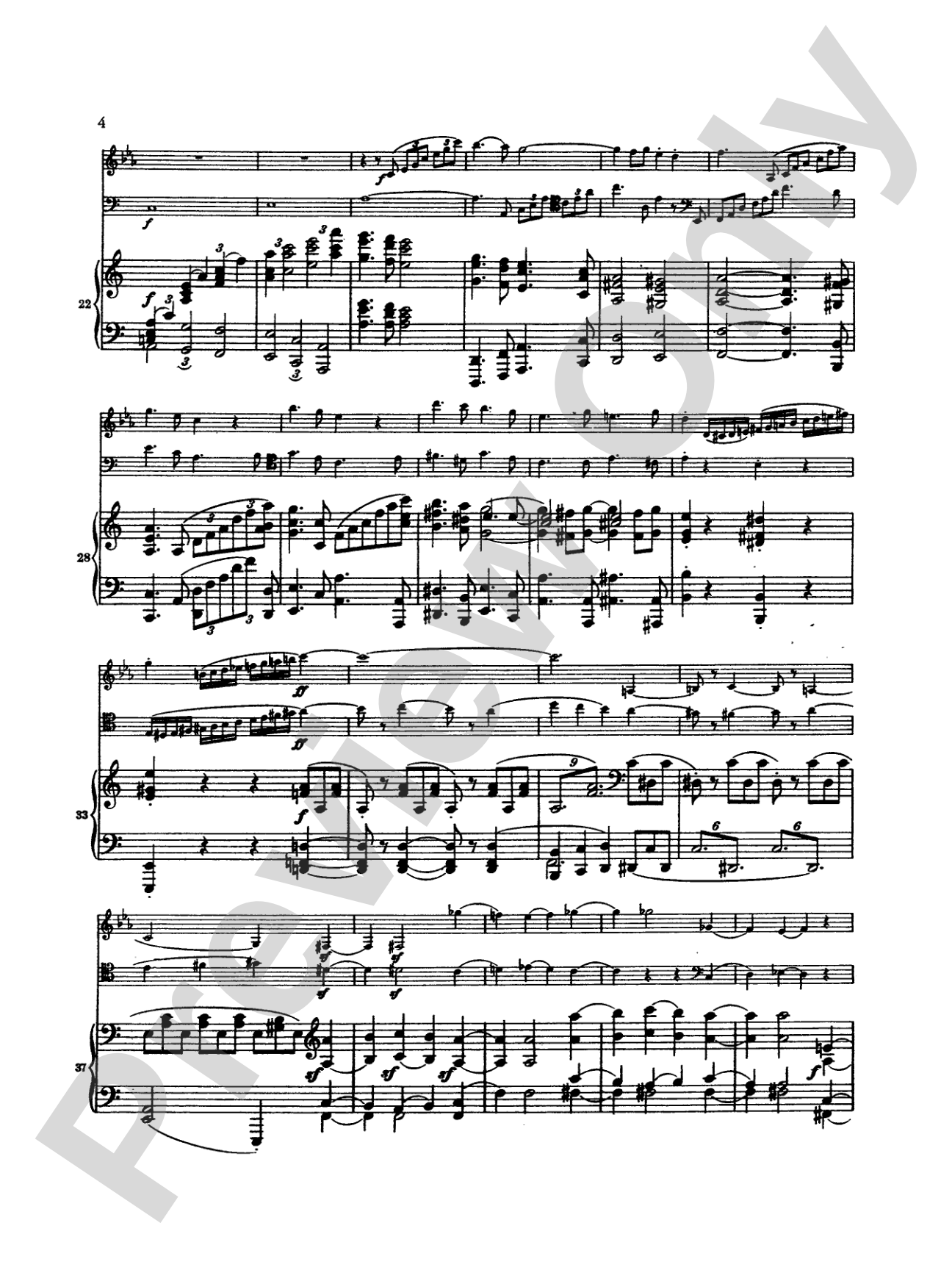 Brahms: Trio in A Minor, Op. 114: Chamber Trio Book