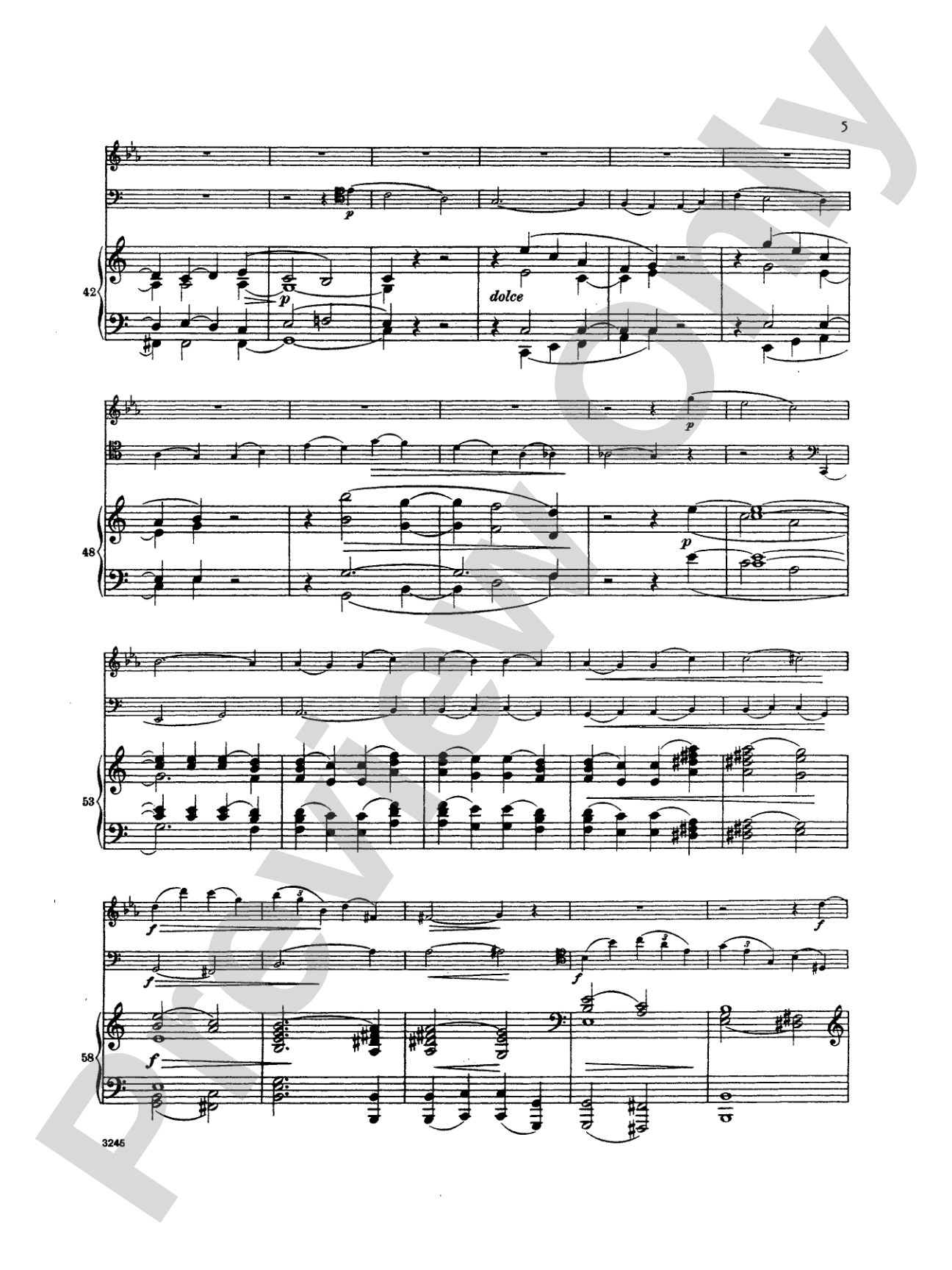 Brahms: Trio in A Minor, Op. 114: Chamber Trio Book