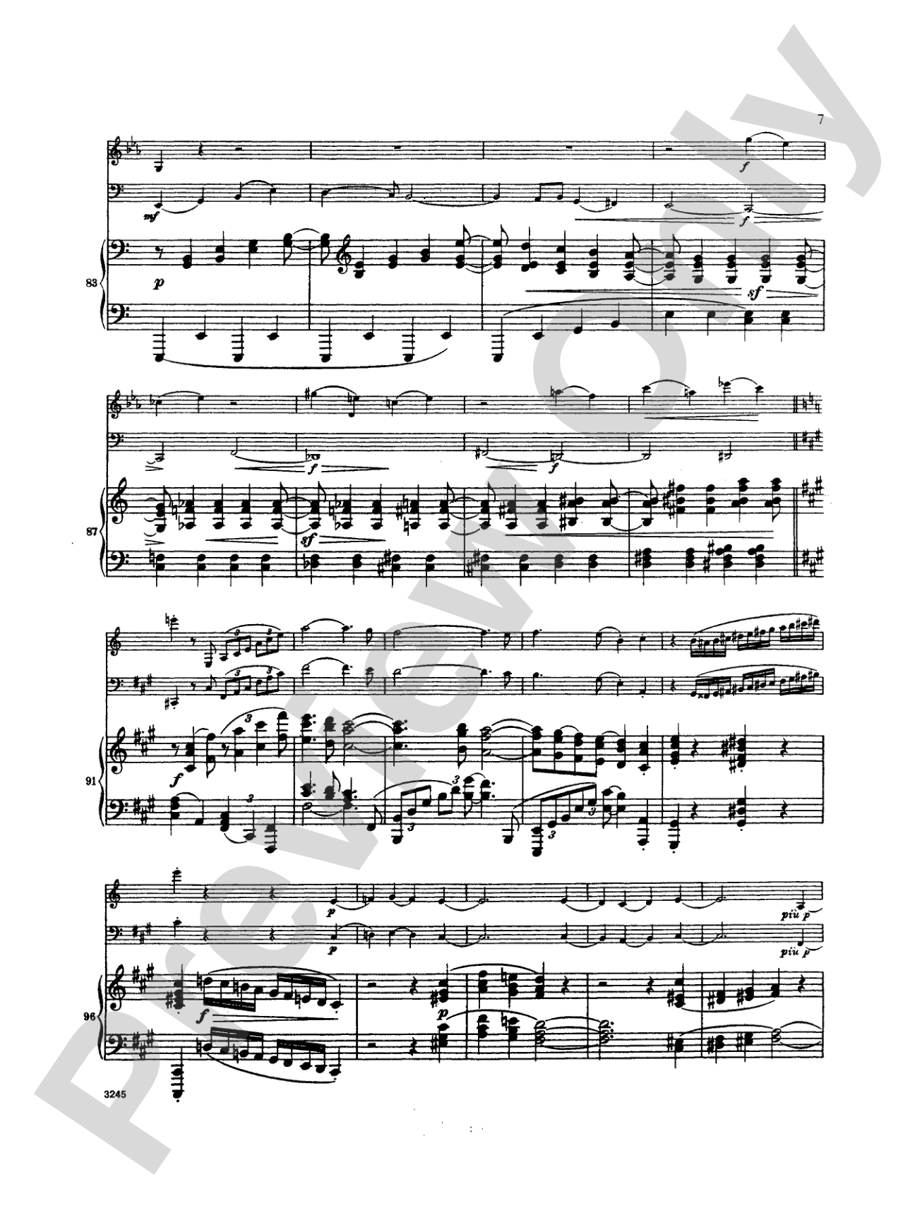 Brahms: Trio in A Minor, Op. 114: Chamber Trio Book