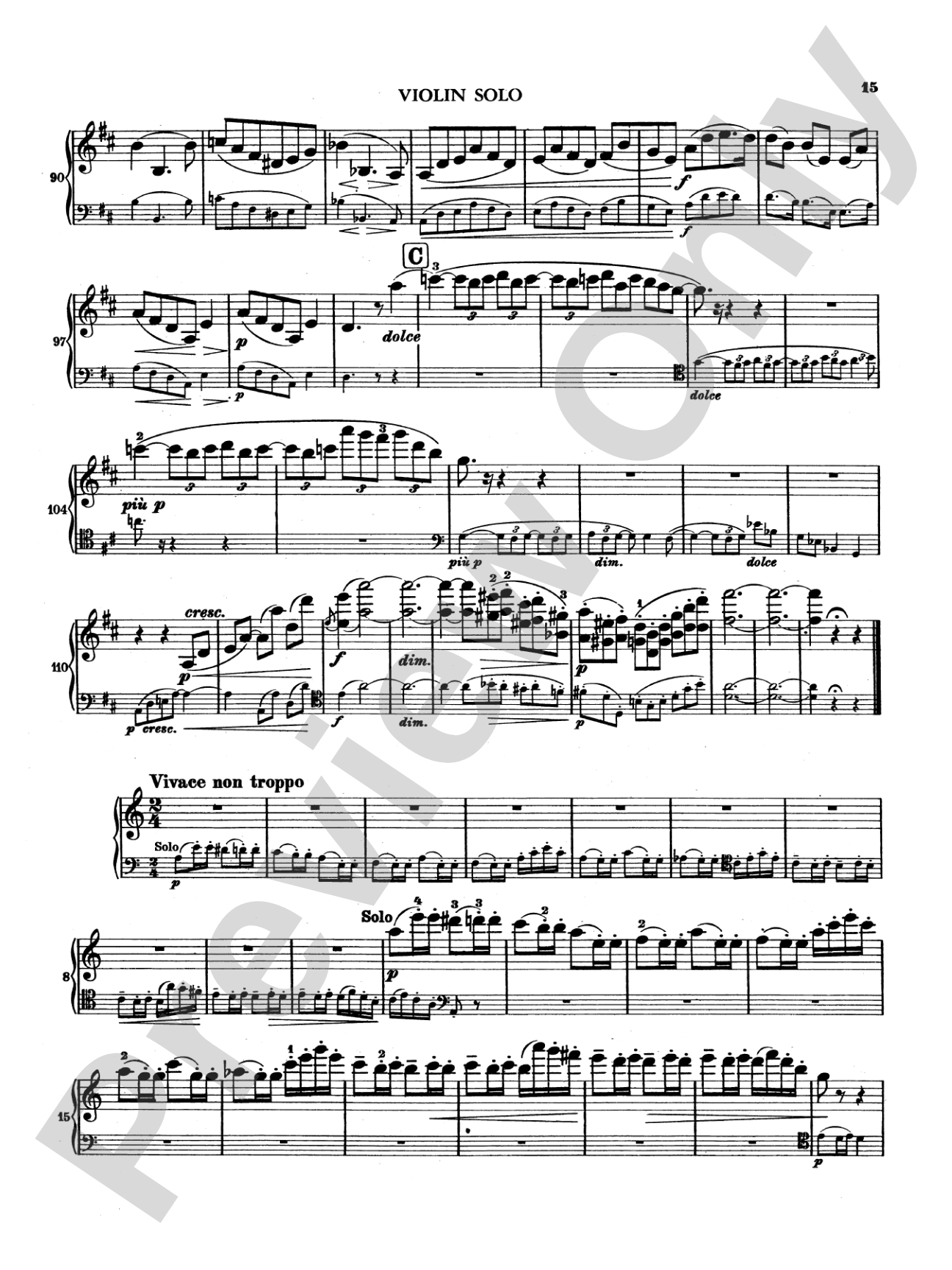 Brahms: Double Concerto in A Minor, Op. 102: Chamber Trio Book
