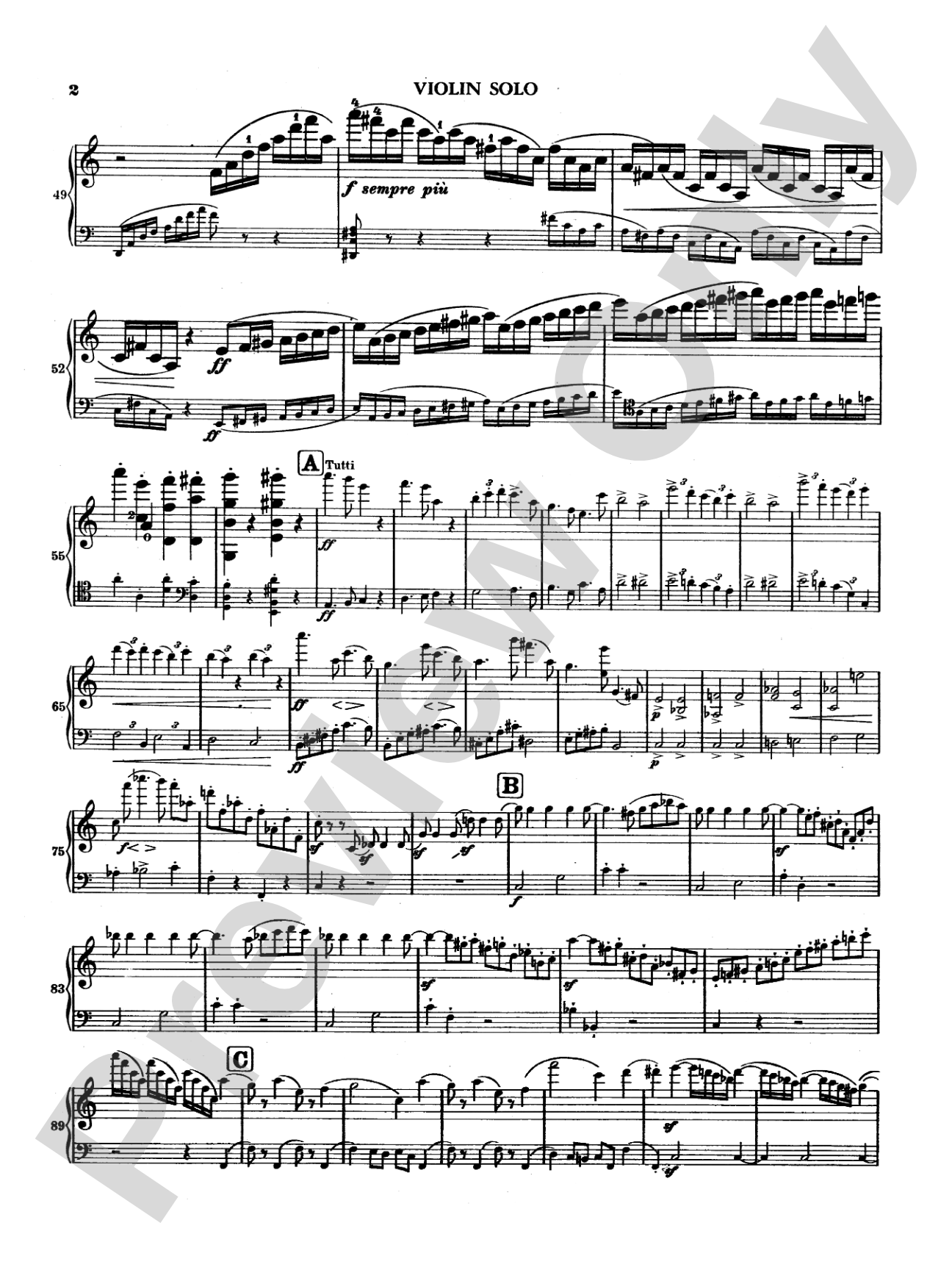 Brahms: Double Concerto in A Minor, Op. 102: Chamber Trio Book