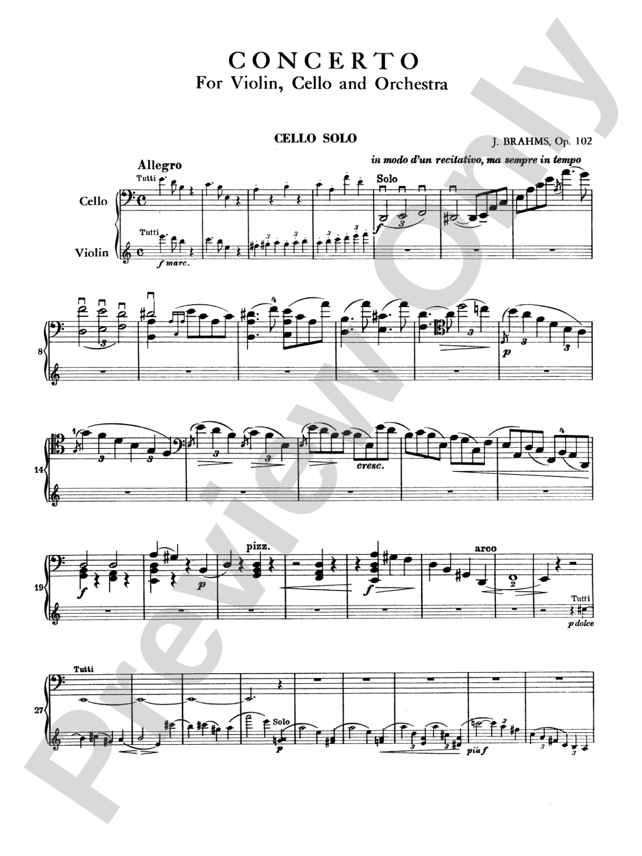 Brahms: Double Concerto in A Minor, Op. 102