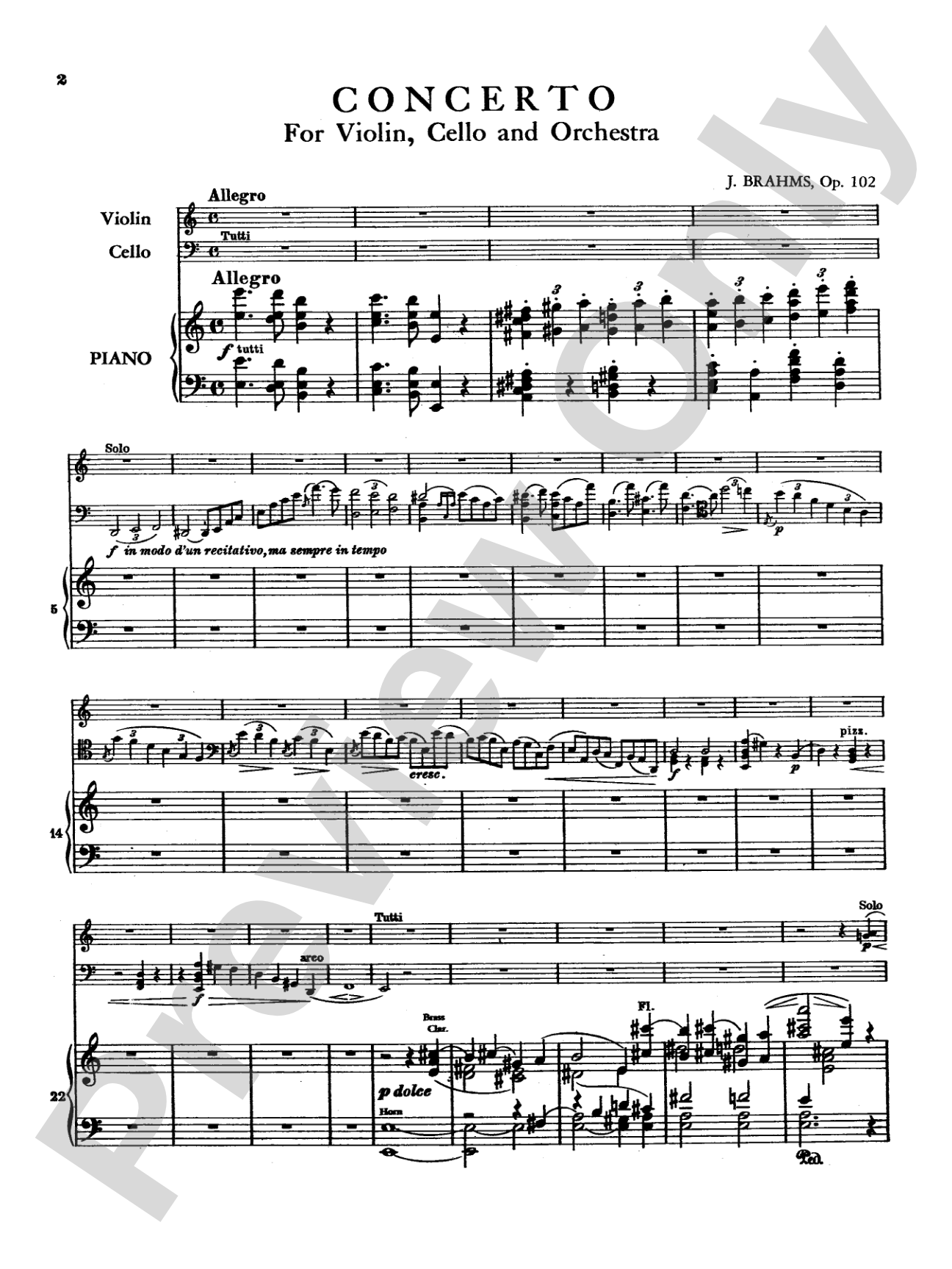 Brahms: Double Concerto in A Minor, Op. 102
