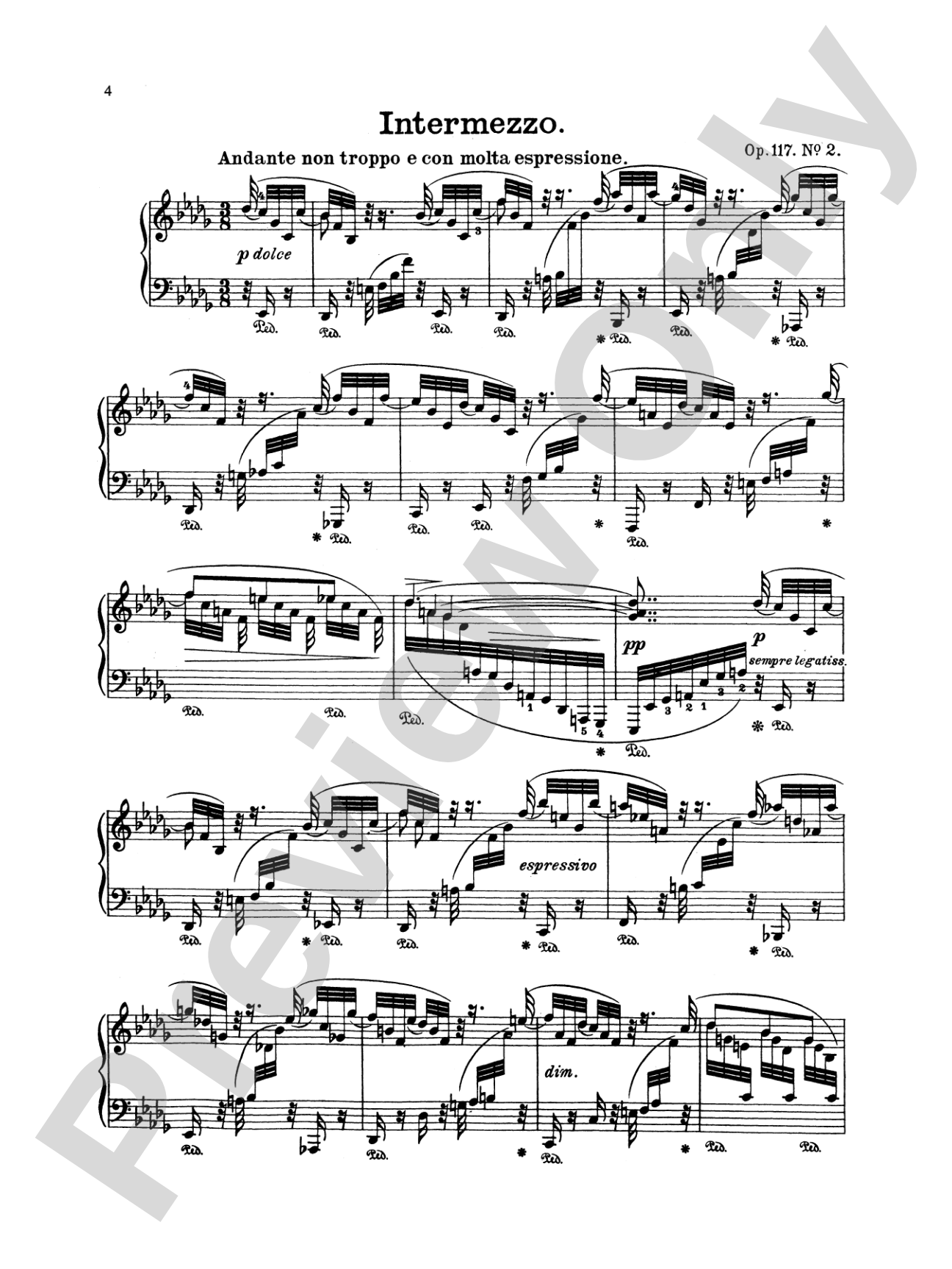 Brahms: Three Intermezzi, Op. 117