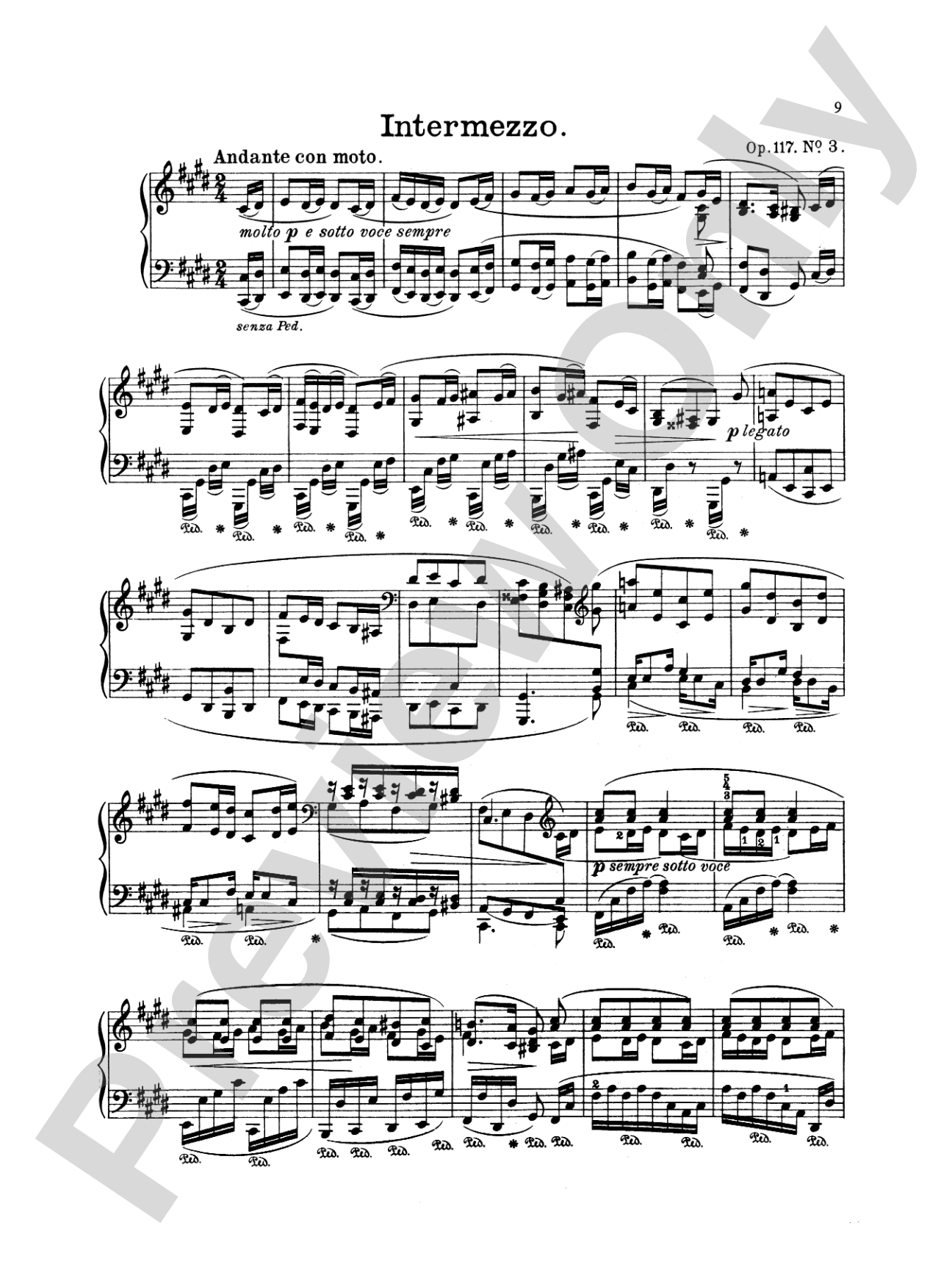 Brahms: Three Intermezzi, Op. 117