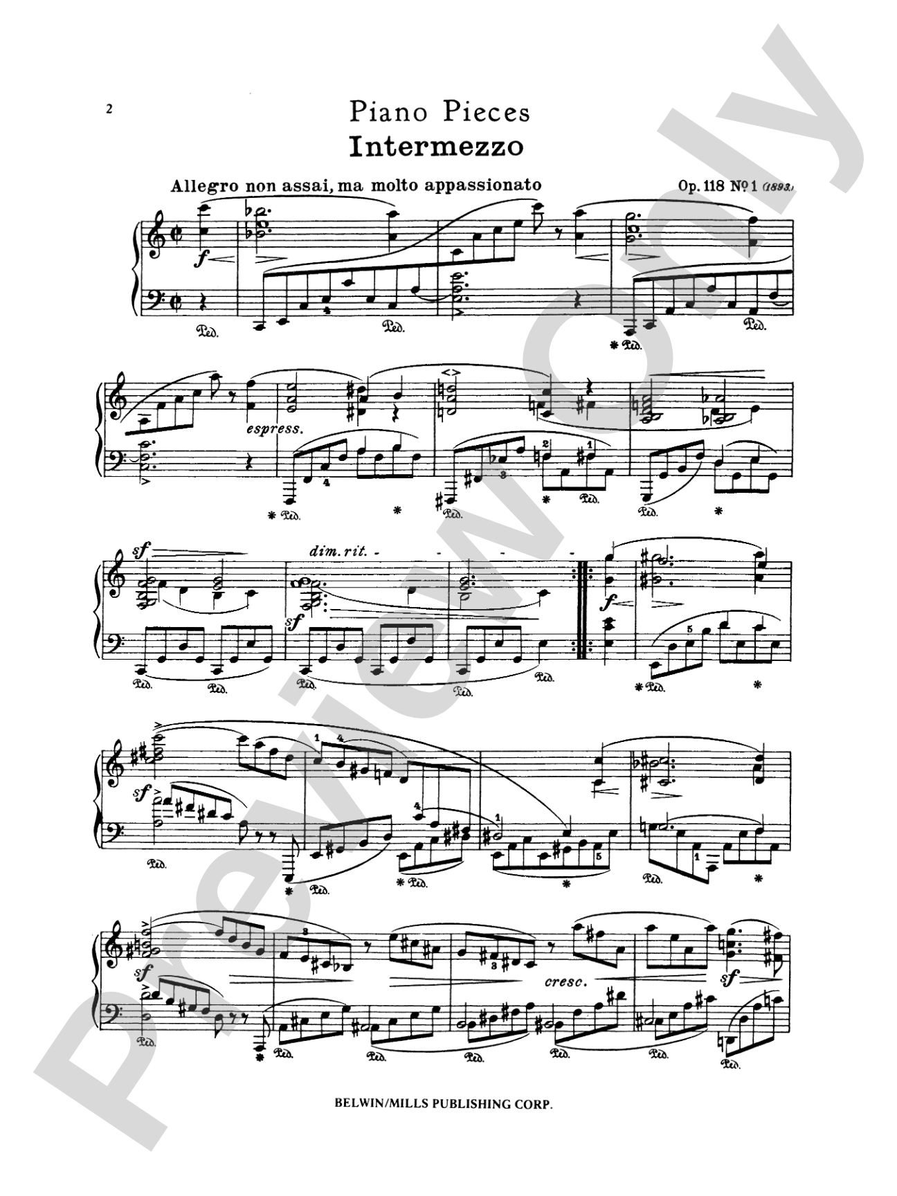 Brahms: Intermezzi, Ballade, Romance, Op. 118