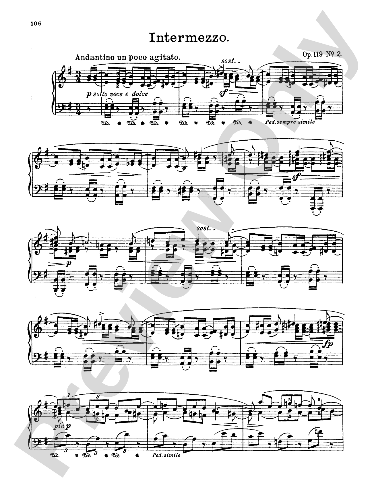 Brahms: Intermezzi, Rhapsody, Op. 119