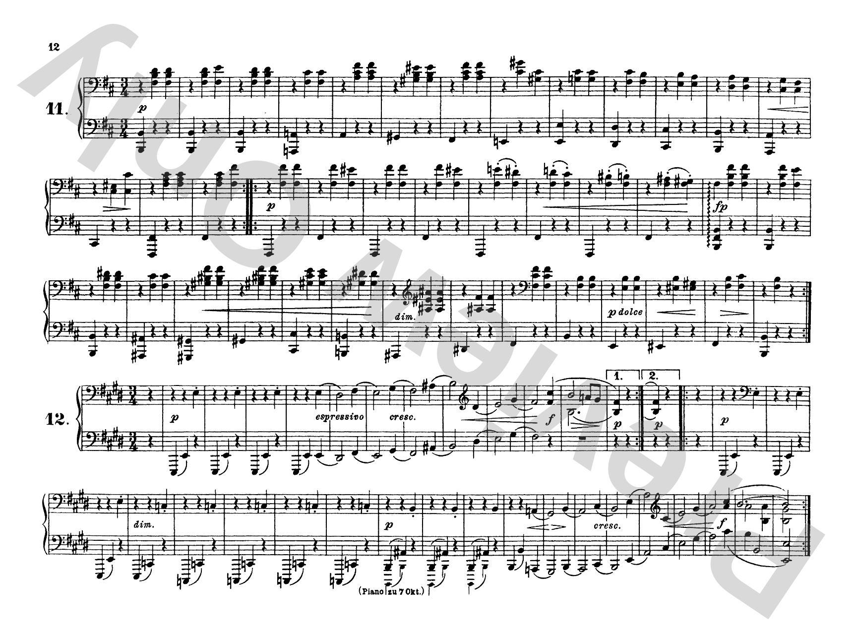 Brahms: Waltzes, Op. 39: Piano Duet (1 Piano, 4 Hands) Comb Bound Book
