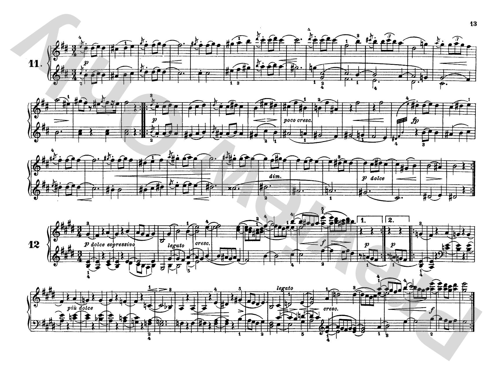 Brahms: Waltzes, Op. 39: Piano Duet (1 Piano, 4 Hands) Comb Bound Book