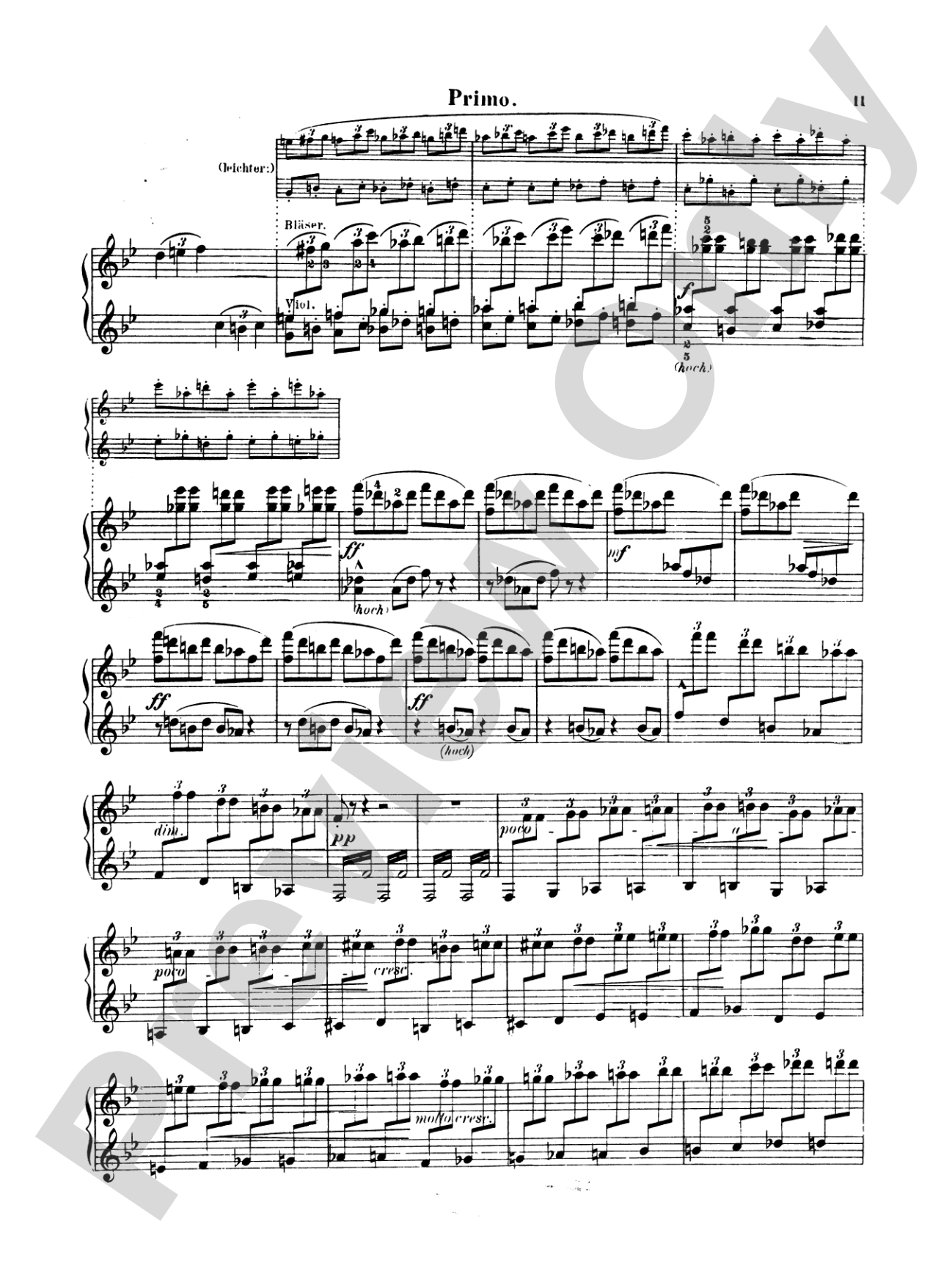 Bruckner: Symphony No. 4 in E flat "Romantic": Piano Duet (1 Piano, 4 Hands) Book