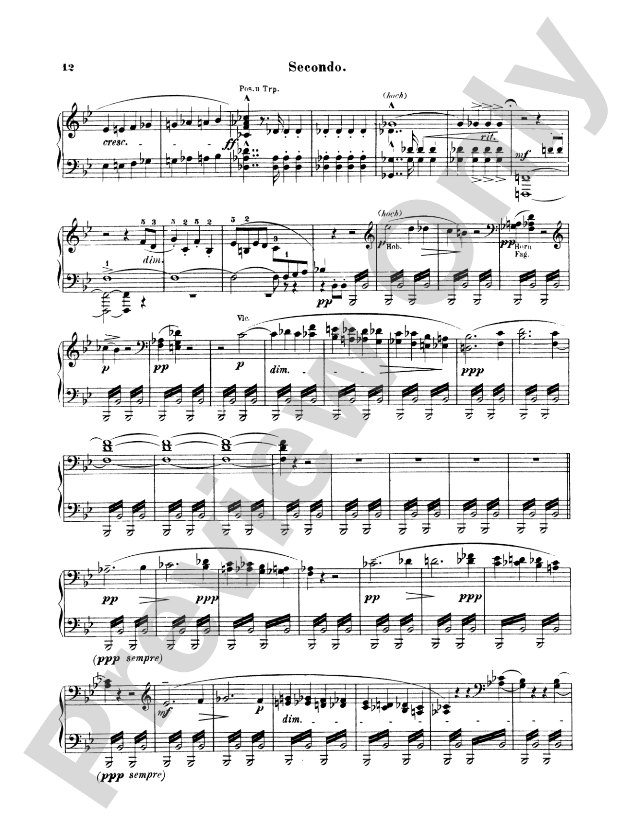 Bruckner: Symphony No. 4 in E flat "Romantic": Piano Duet (1 Piano, 4 Hands) Book