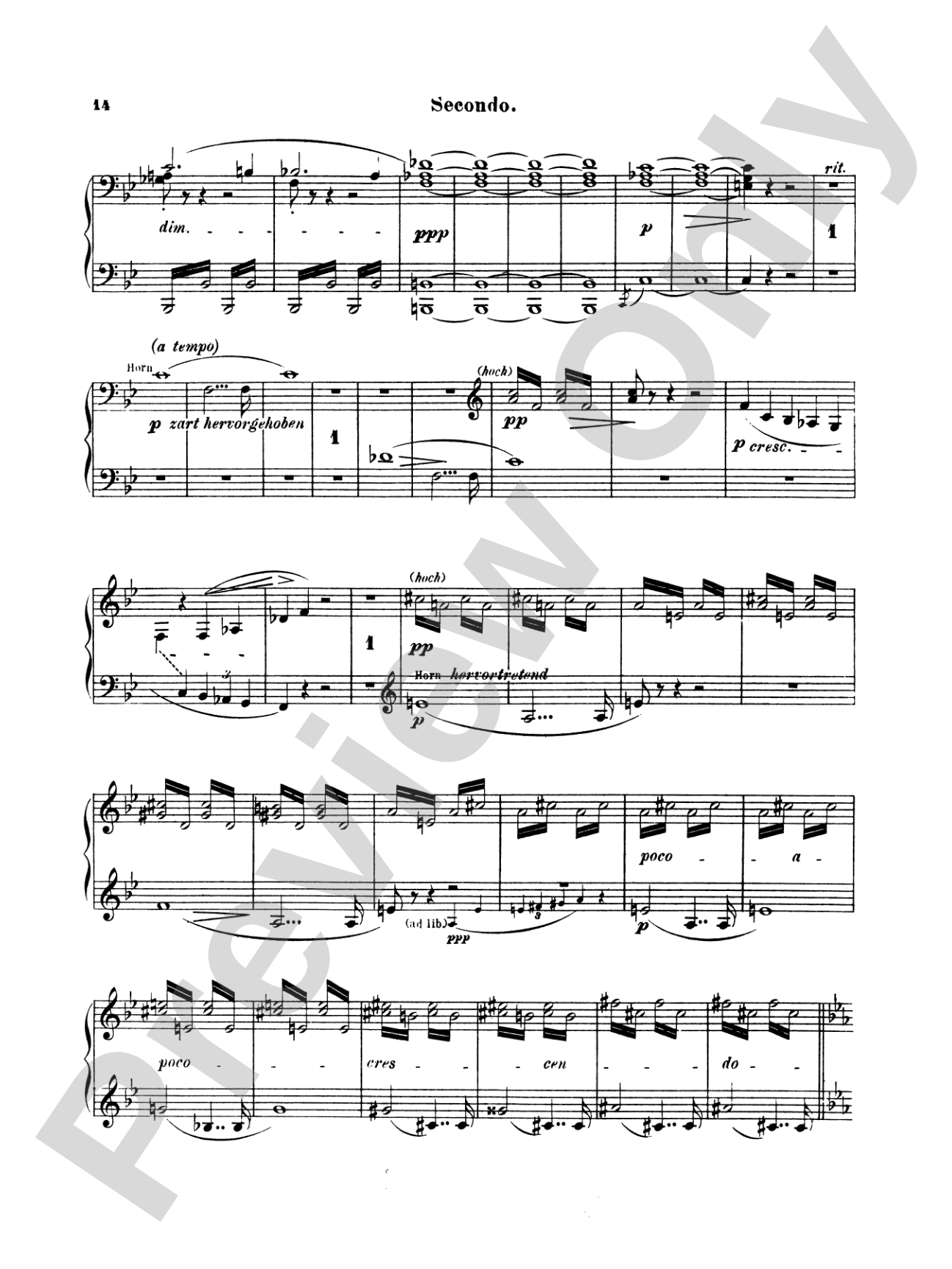 Bruckner: Symphony No. 4 in E flat "Romantic": Piano Duet (1 Piano, 4 Hands) Book