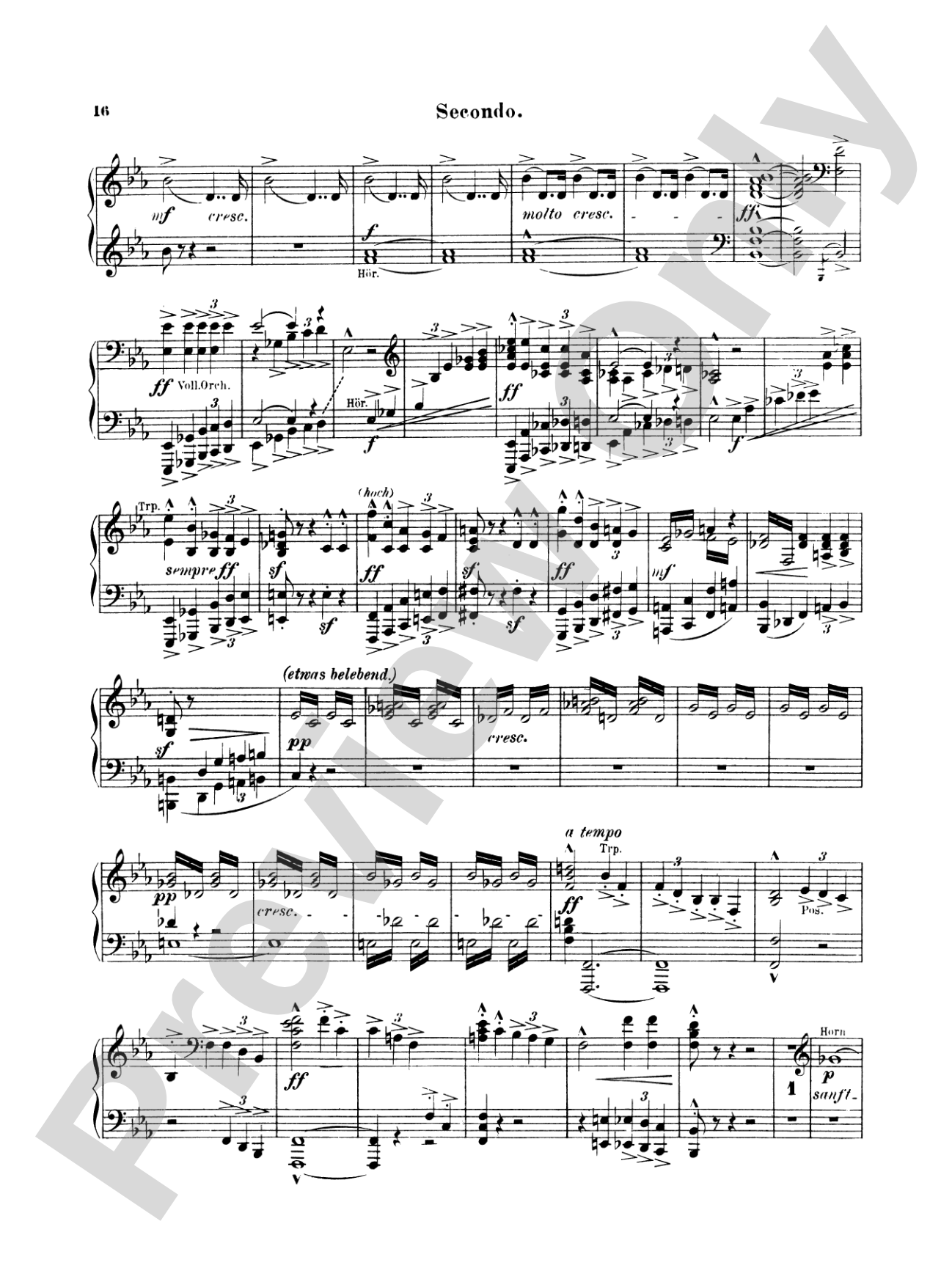 Bruckner: Symphony No. 4 in E flat "Romantic": Piano Duet (1 Piano, 4 Hands) Book
