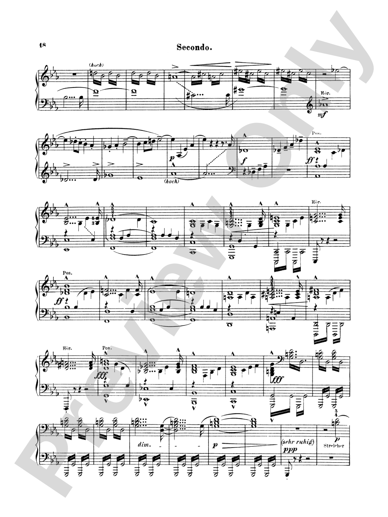 Bruckner: Symphony No. 4 in E flat "Romantic": Piano Duet (1 Piano, 4 Hands) Book