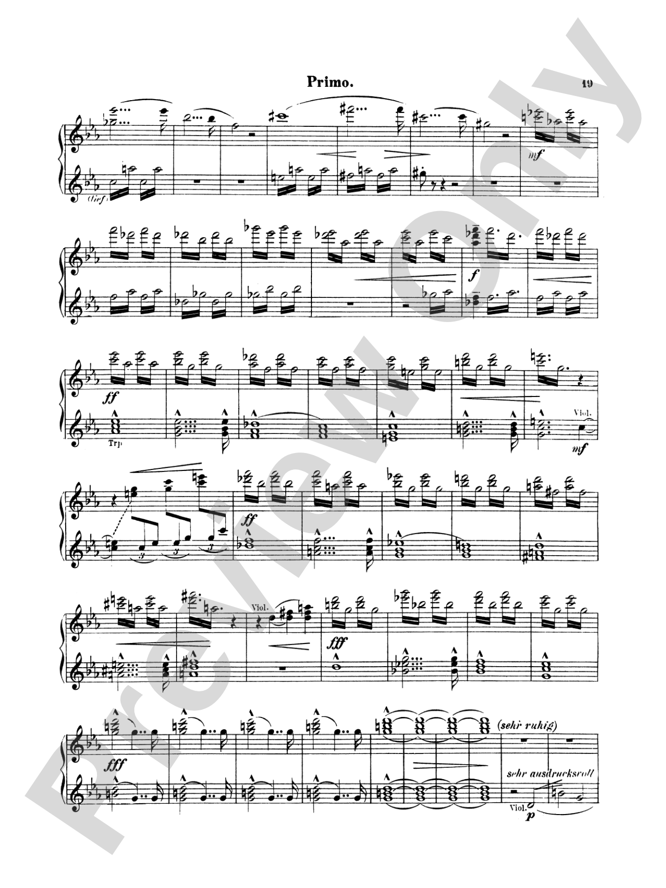 Bruckner: Symphony No. 4 in E flat "Romantic": Piano Duet (1 Piano, 4 Hands) Book