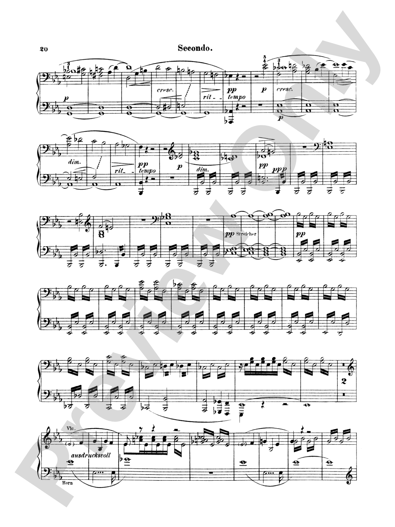 Bruckner: Symphony No. 4 in E flat "Romantic": Piano Duet (1 Piano, 4 Hands) Book