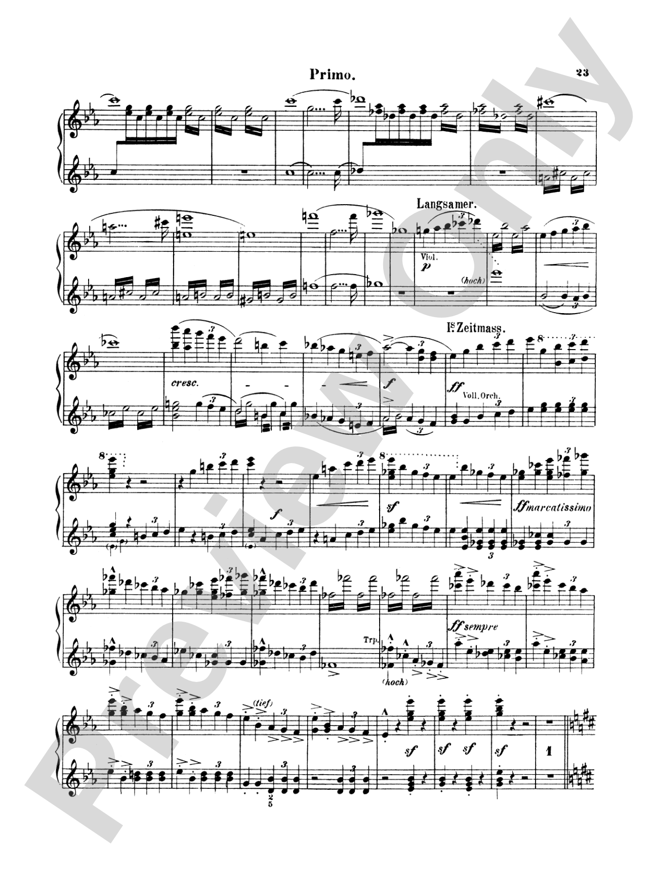 Bruckner: Symphony No. 4 in E flat "Romantic": Piano Duet (1 Piano, 4 Hands) Book