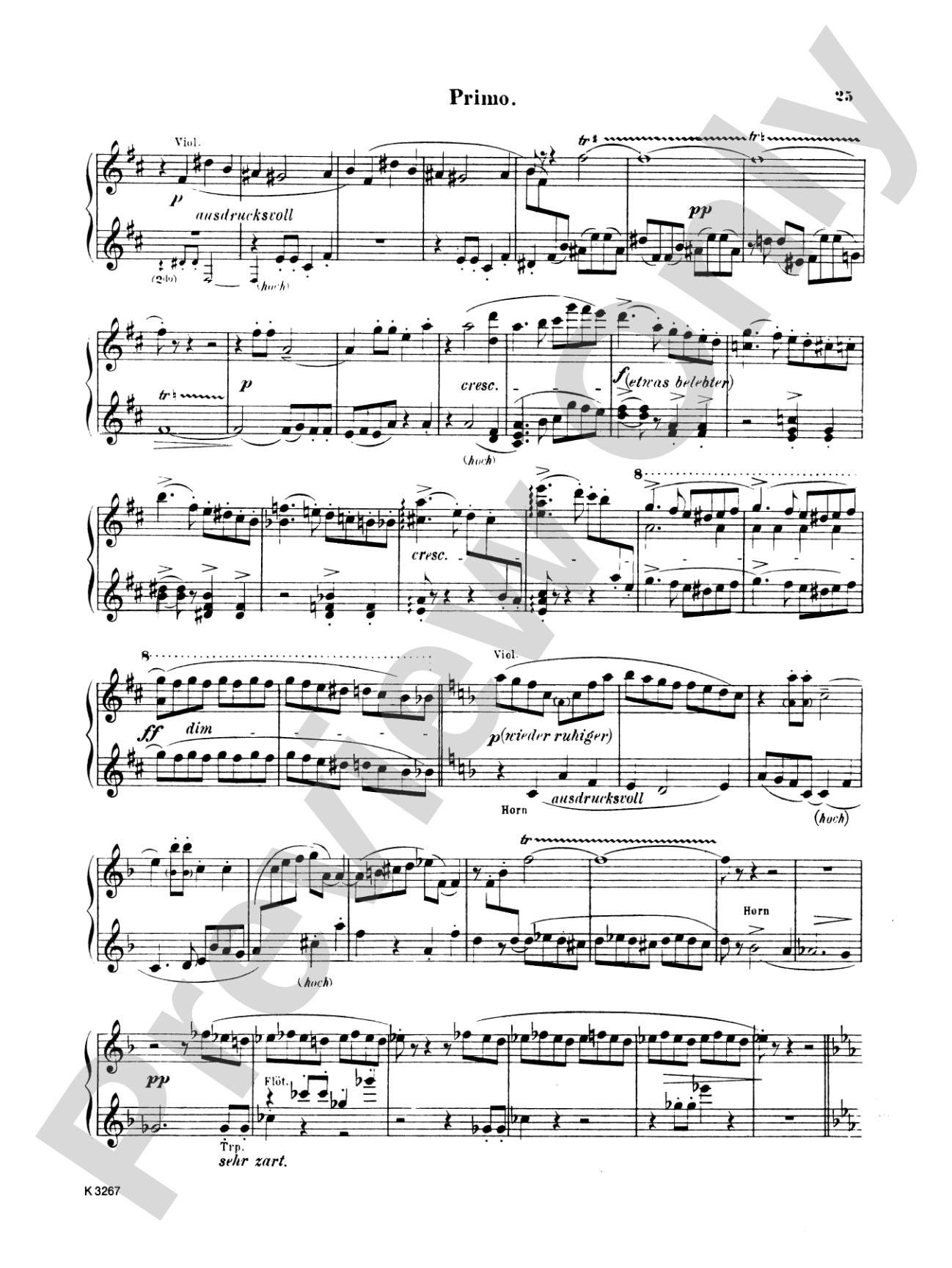 Bruckner: Symphony No. 4 in E flat "Romantic": Piano Duet (1 Piano, 4 Hands) Book