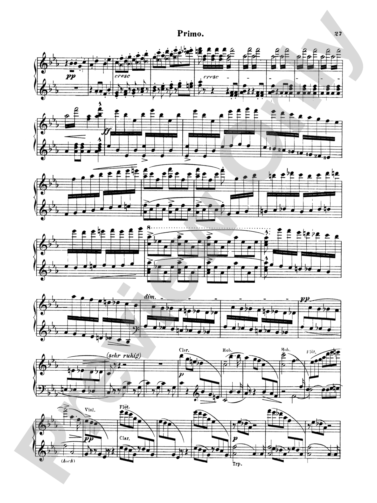 Bruckner: Symphony No. 4 in E flat "Romantic": Piano Duet (1 Piano, 4 Hands) Book
