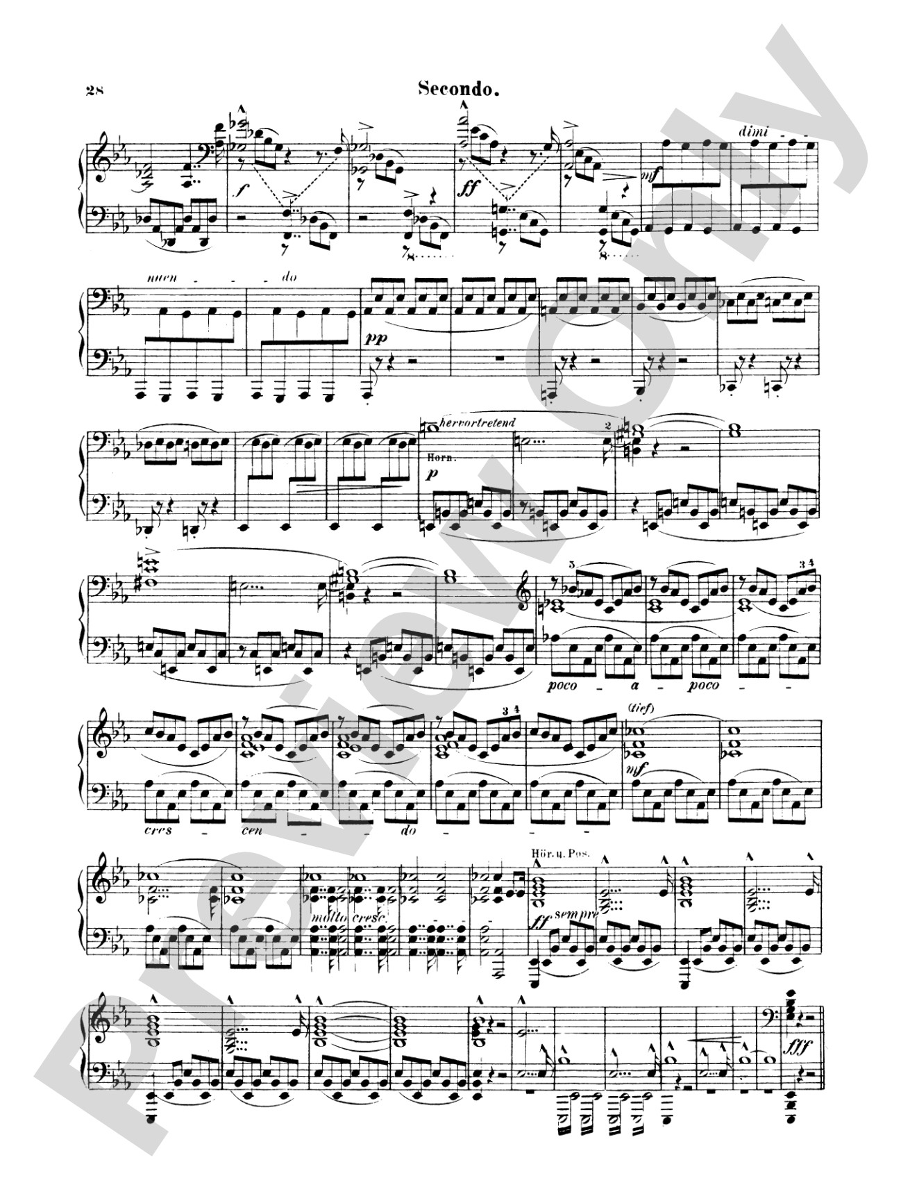 Bruckner: Symphony No. 4 in E flat "Romantic": Piano Duet (1 Piano, 4 Hands) Book