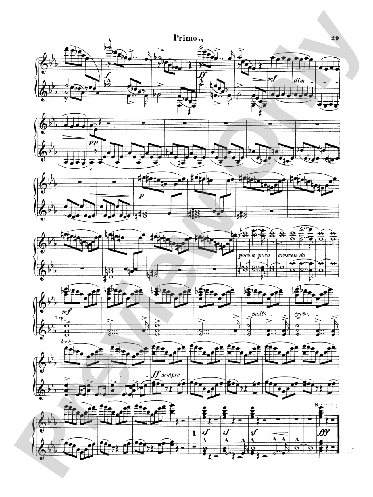 Bruckner: Symphony No. 4 in E flat "Romantic": Piano Duet (1 Piano, 4 Hands) Book