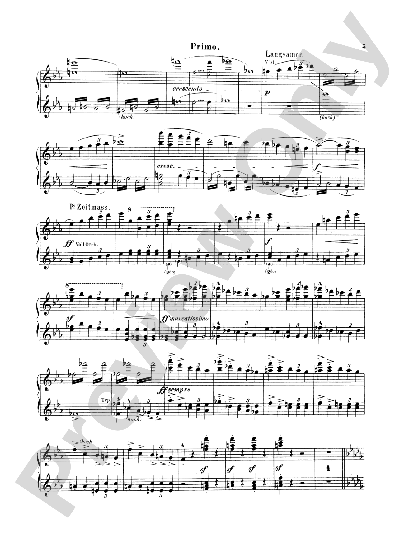 Bruckner: Symphony No. 4 in E flat "Romantic": Piano Duet (1 Piano, 4 Hands) Book