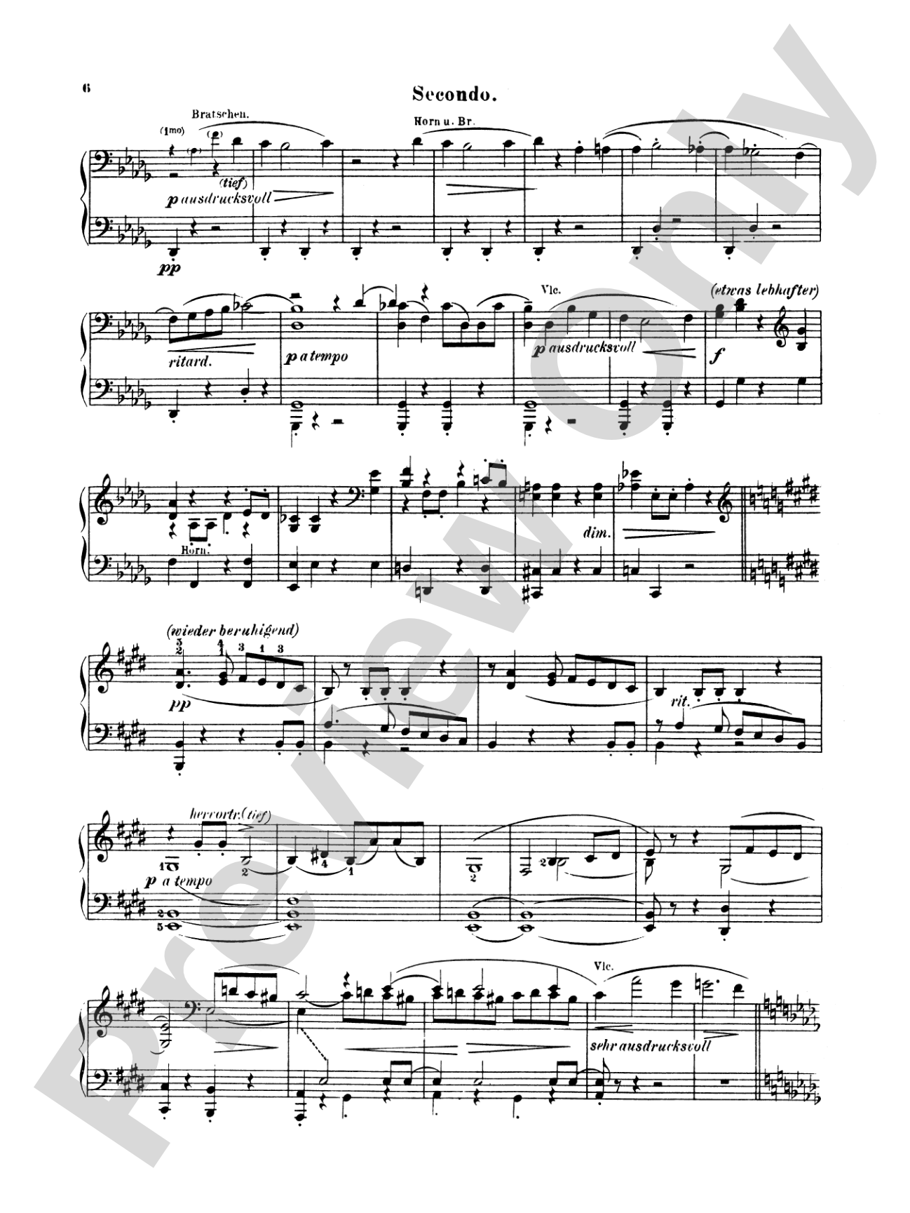 Bruckner: Symphony No. 4 in E flat "Romantic": Piano Duet (1 Piano, 4 Hands) Book